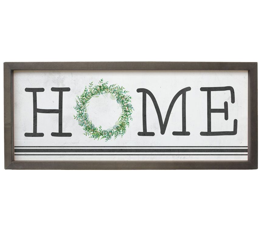 Home Wreath Framed Wall Art