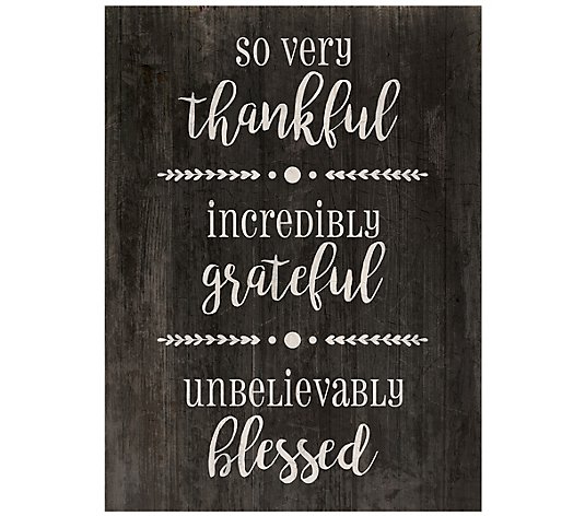 Youngs 24" Thankful Grateful Blessed Wall Sign