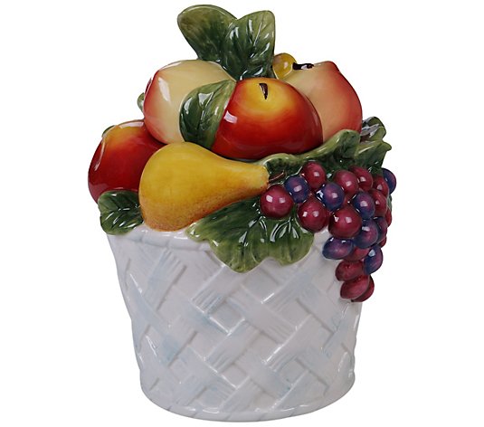 Certified International Ambrosia 3-D Fruit Basket Cookie Jar