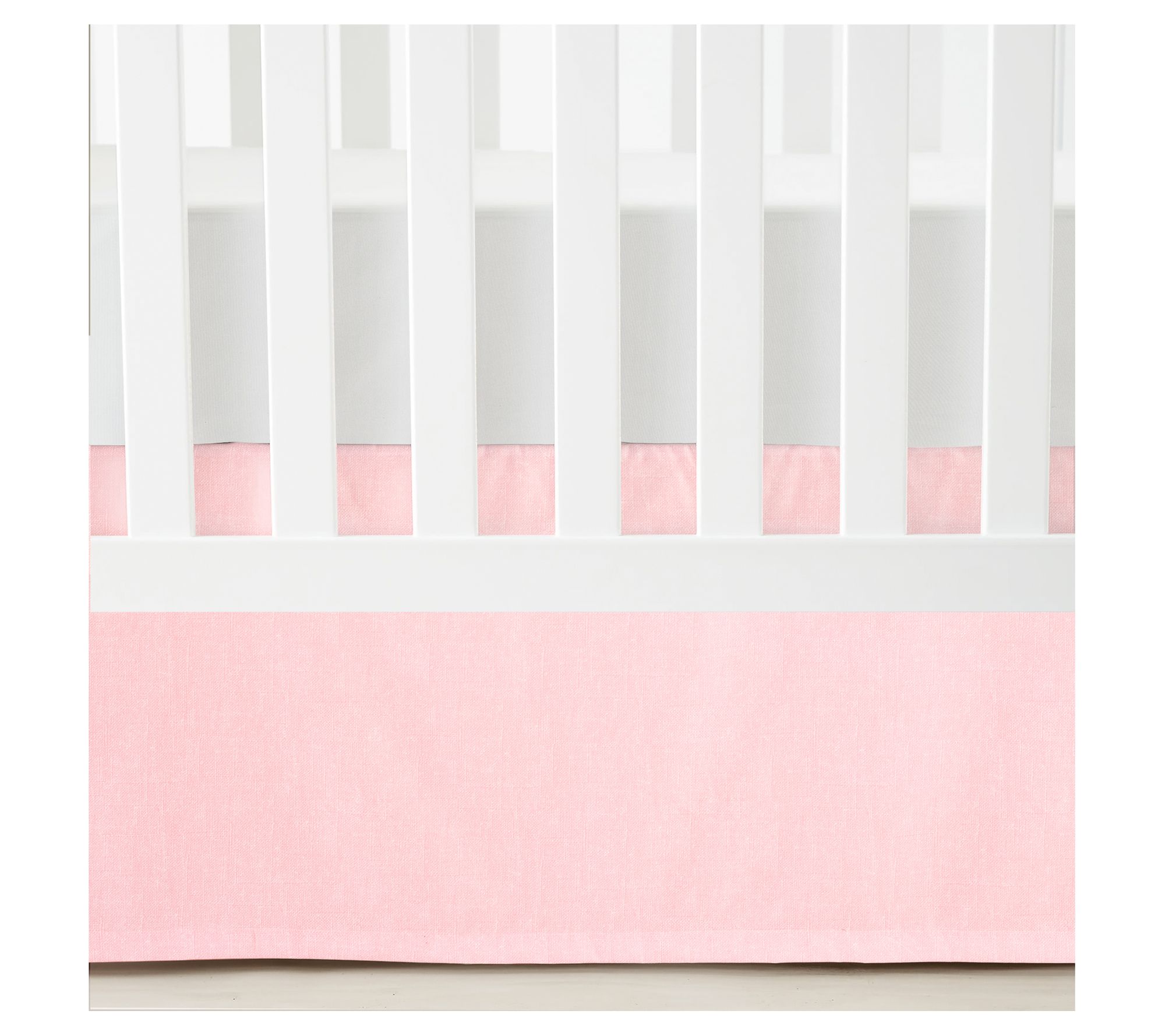 Printed Linen Textured Crib Skirt by Lush Decor