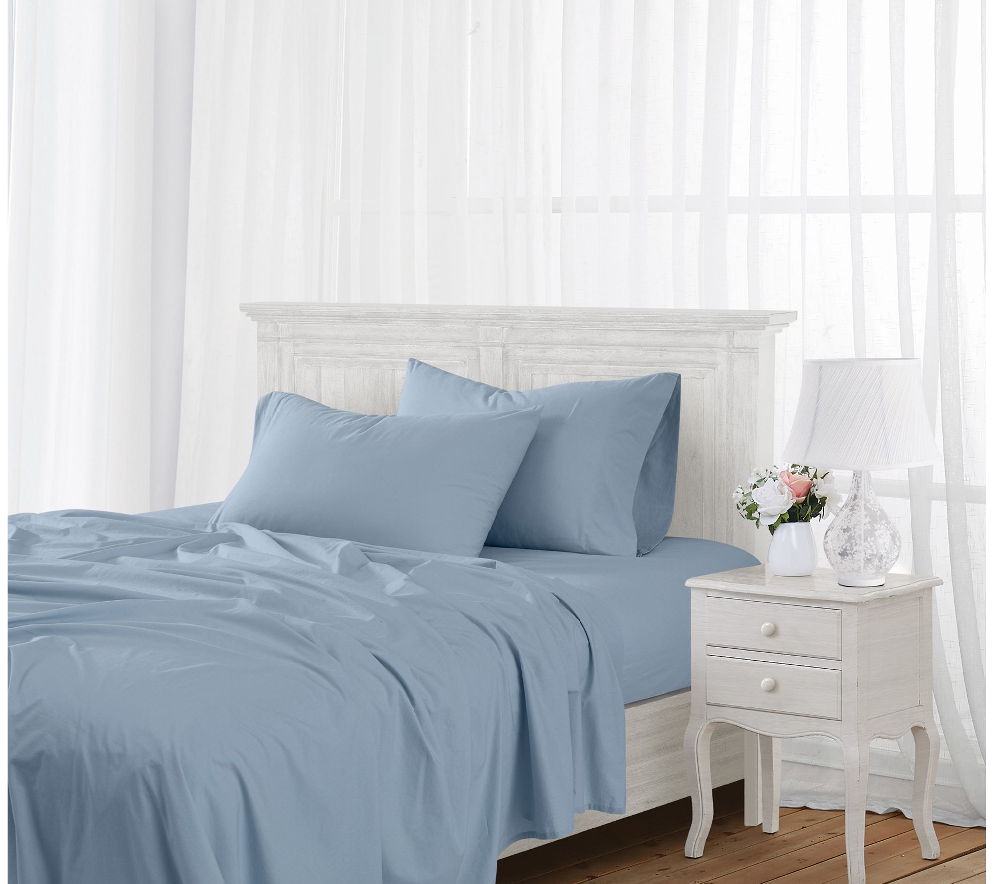 The Farmhouse by Rachel Ashwell Washed Cotton Twin Sheet Set