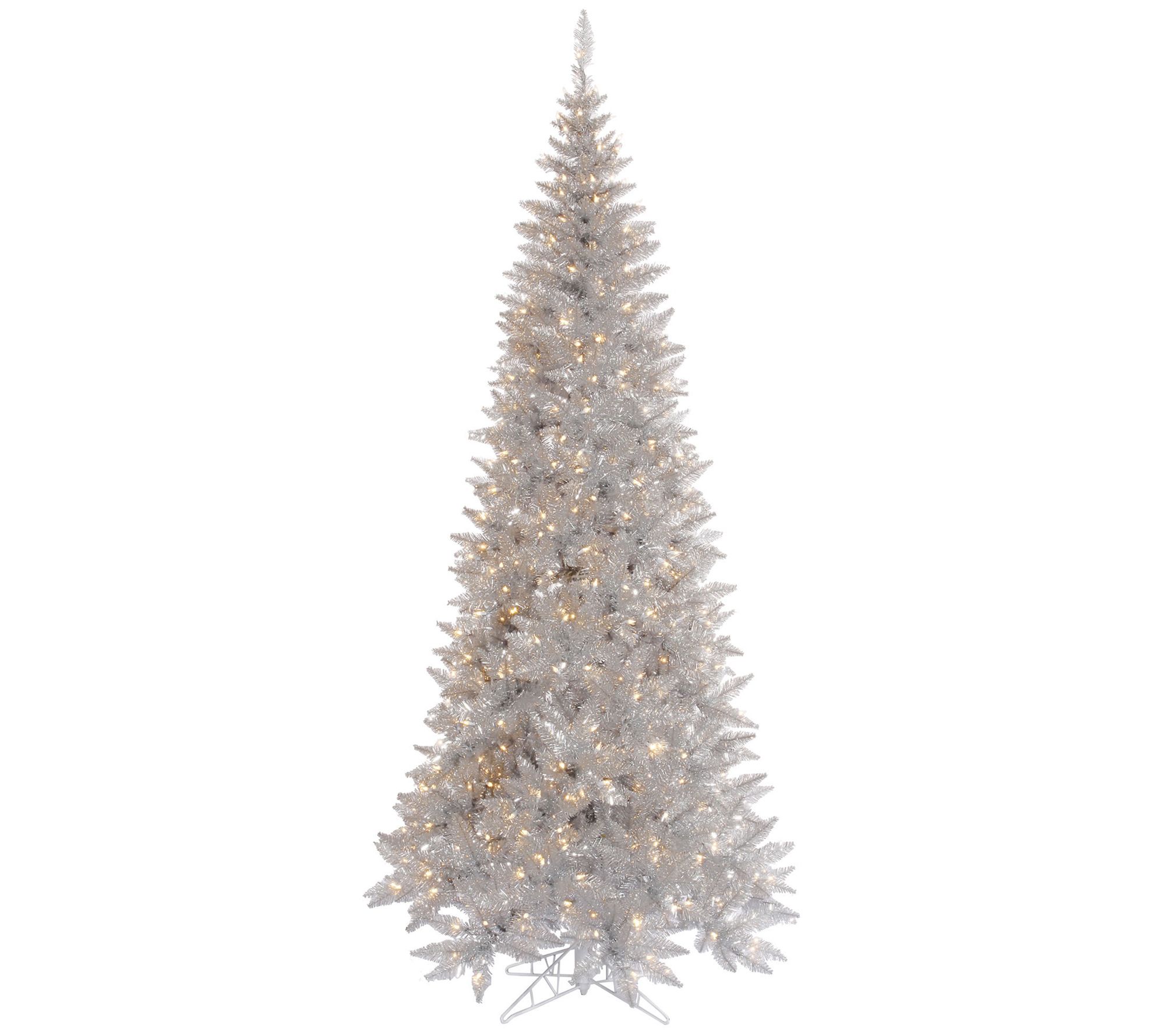 Vickerman 6.5' Tinsel Fir Slim Artificial Christmas Tree
