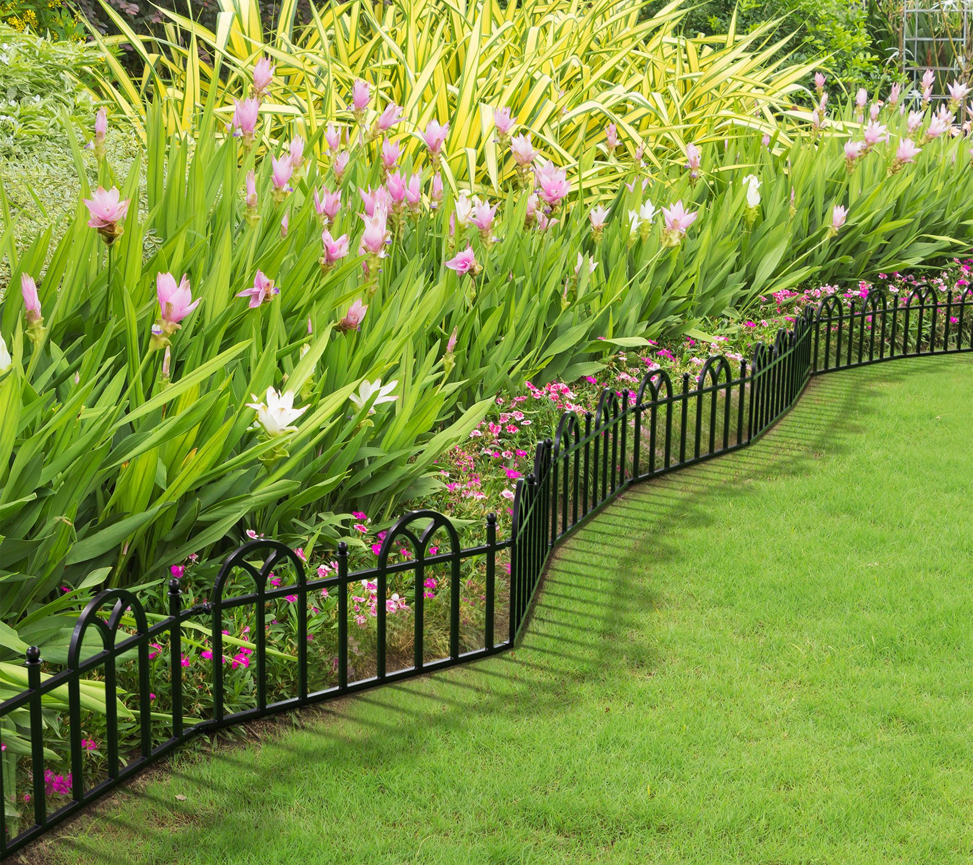 Pure Garden 4-Piece Modular Garden Fence PanelsSet