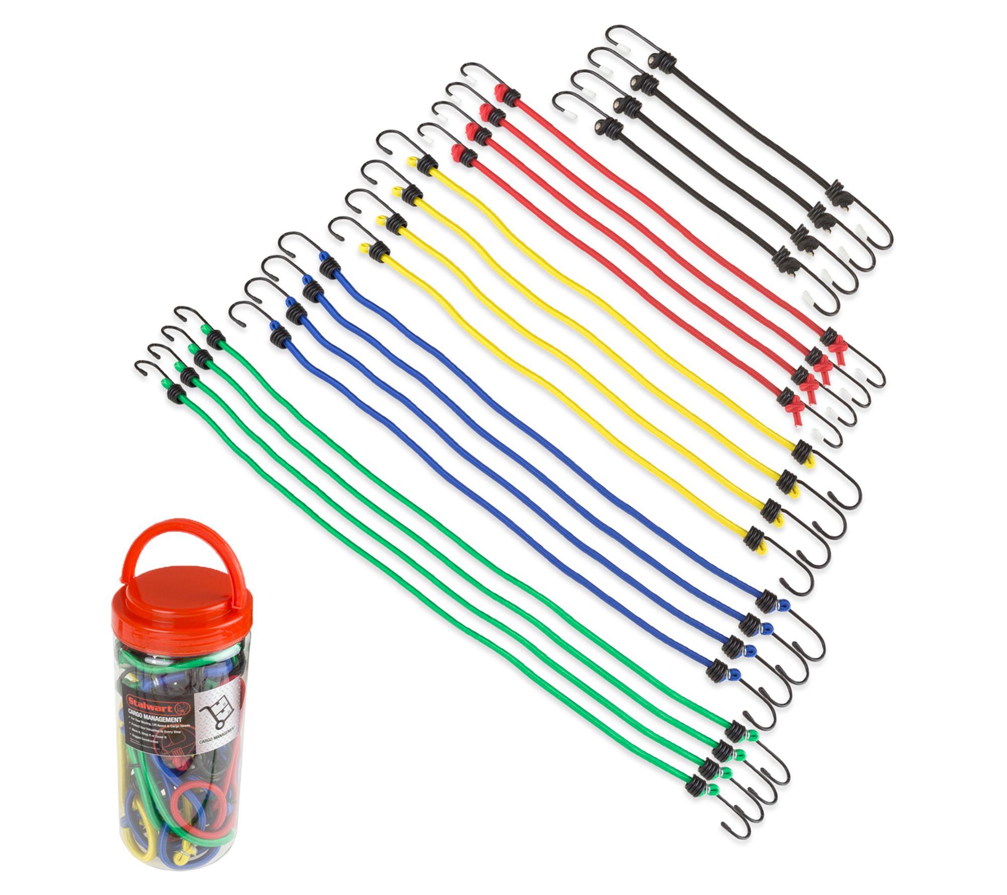 Stalwart Bungee Cord Assortment 20Pack of Asso rted Length