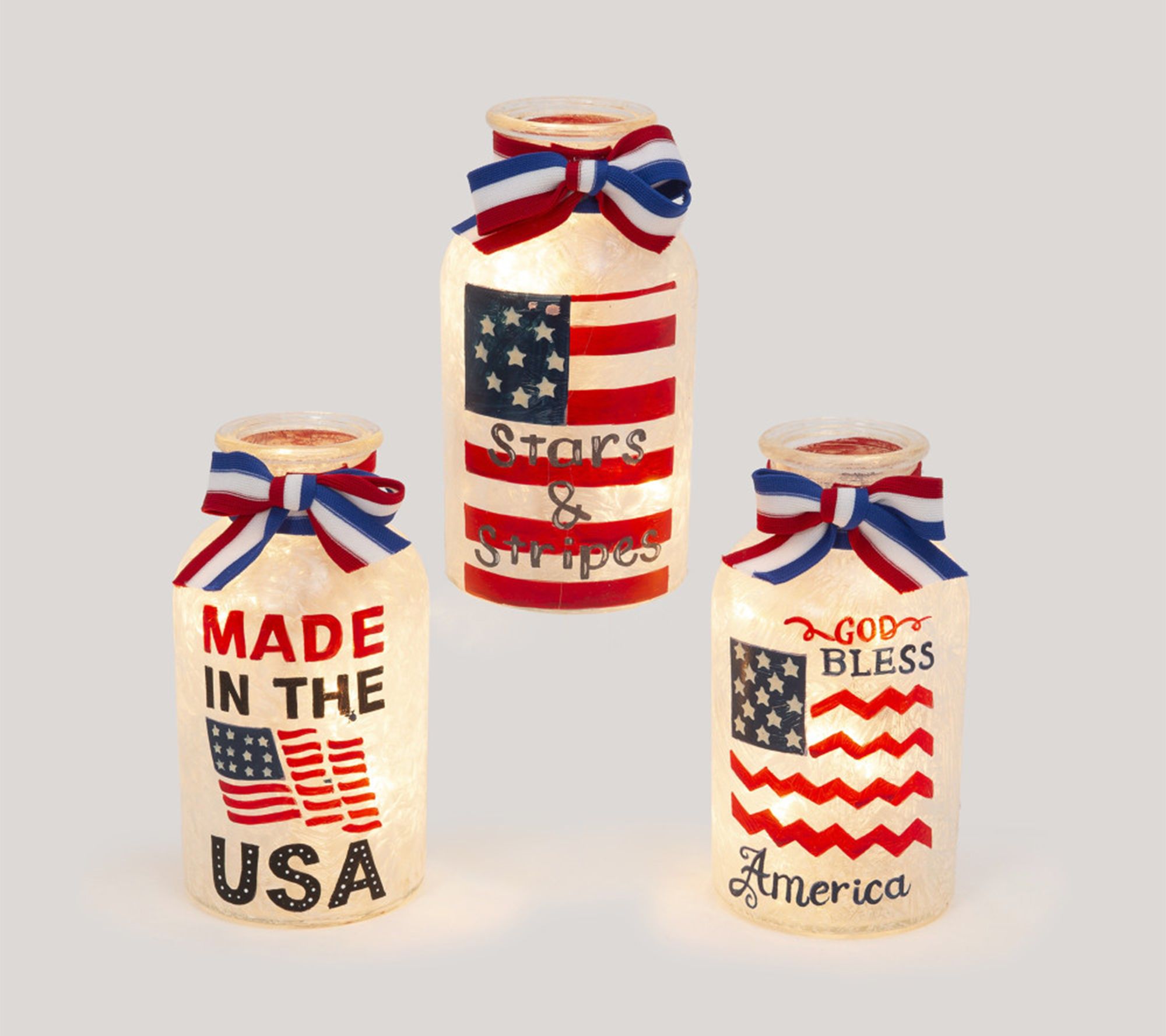 7.7 in. Frosted Glass Americana Jar by Gerson International