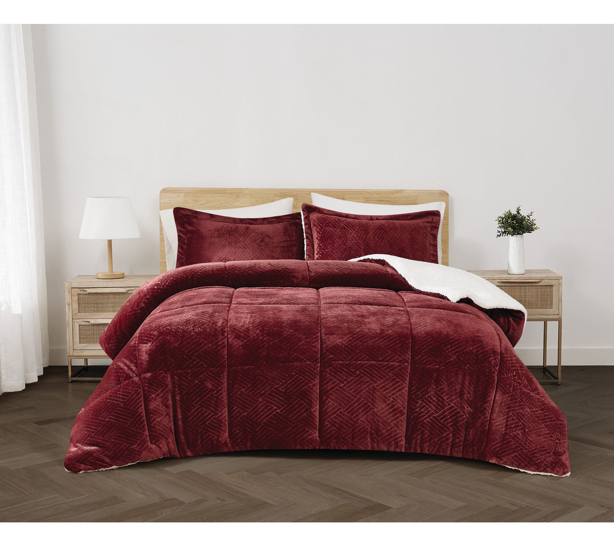 Cannon Carved Faux Fur Twin/Twin XL 2-Piece Comforter Set
