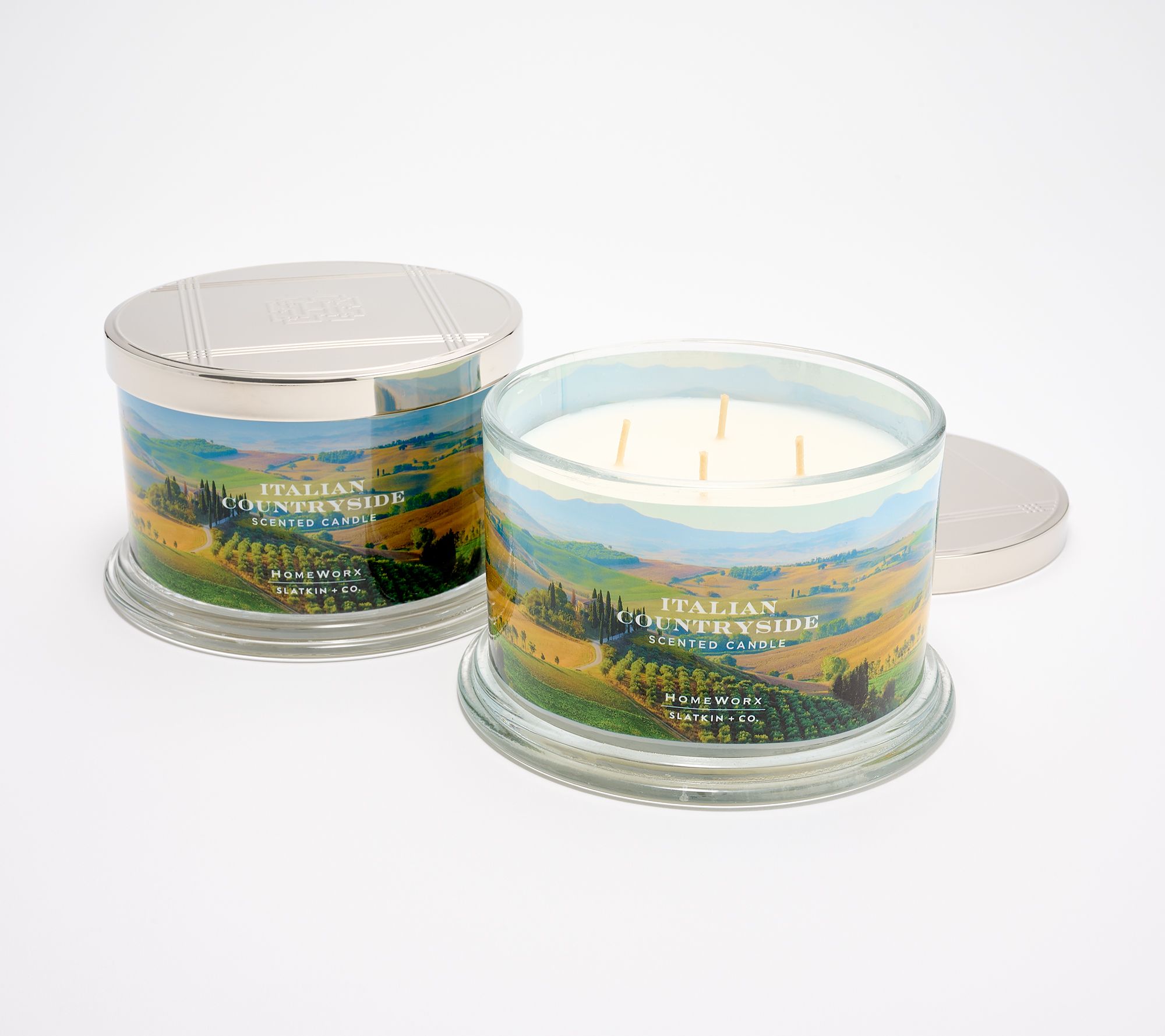 HomeWorx by Slatkin + Co. S/2 18oz Italian Country -side Candles