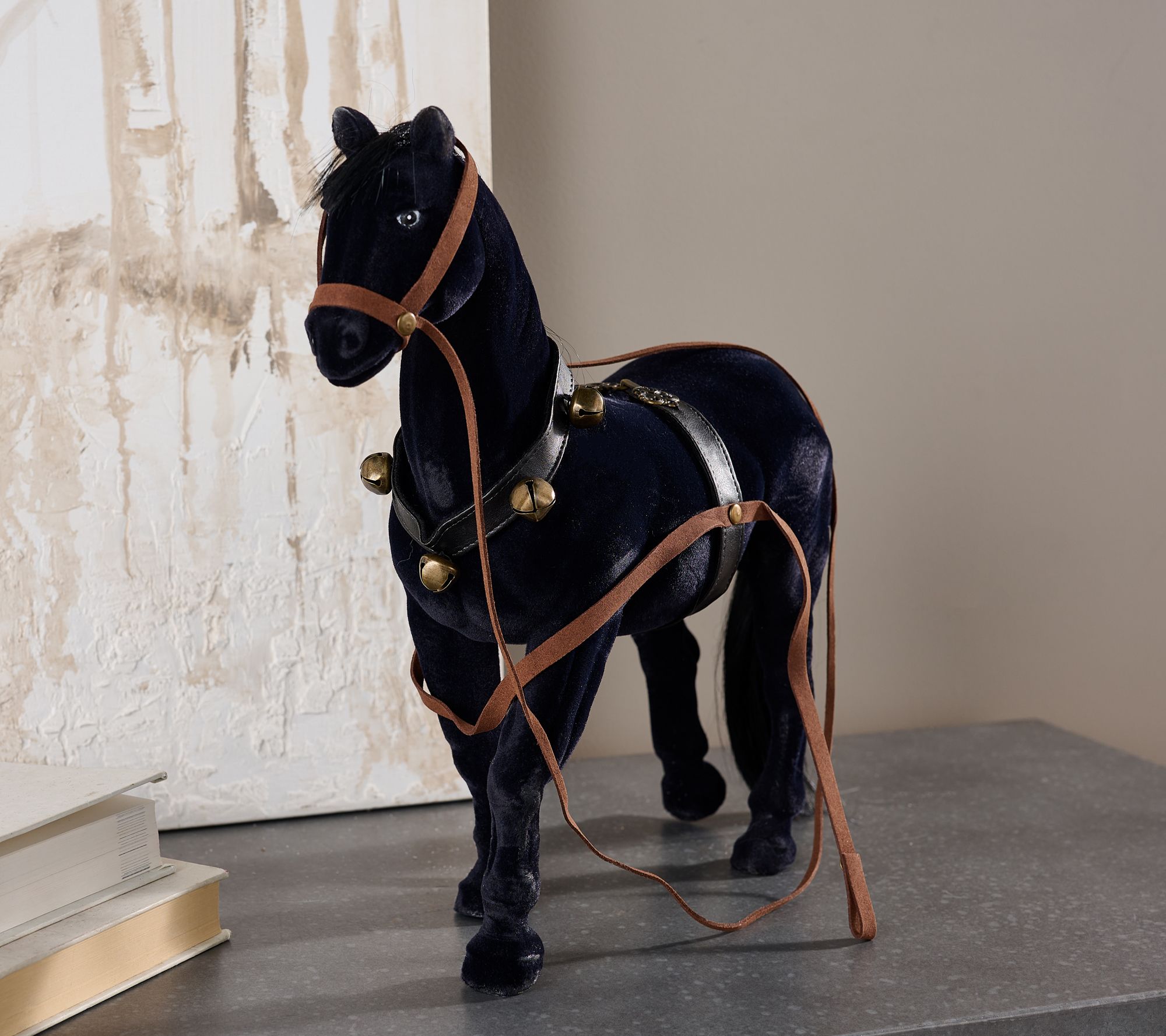 Flocked Horse Figure by Valerie
