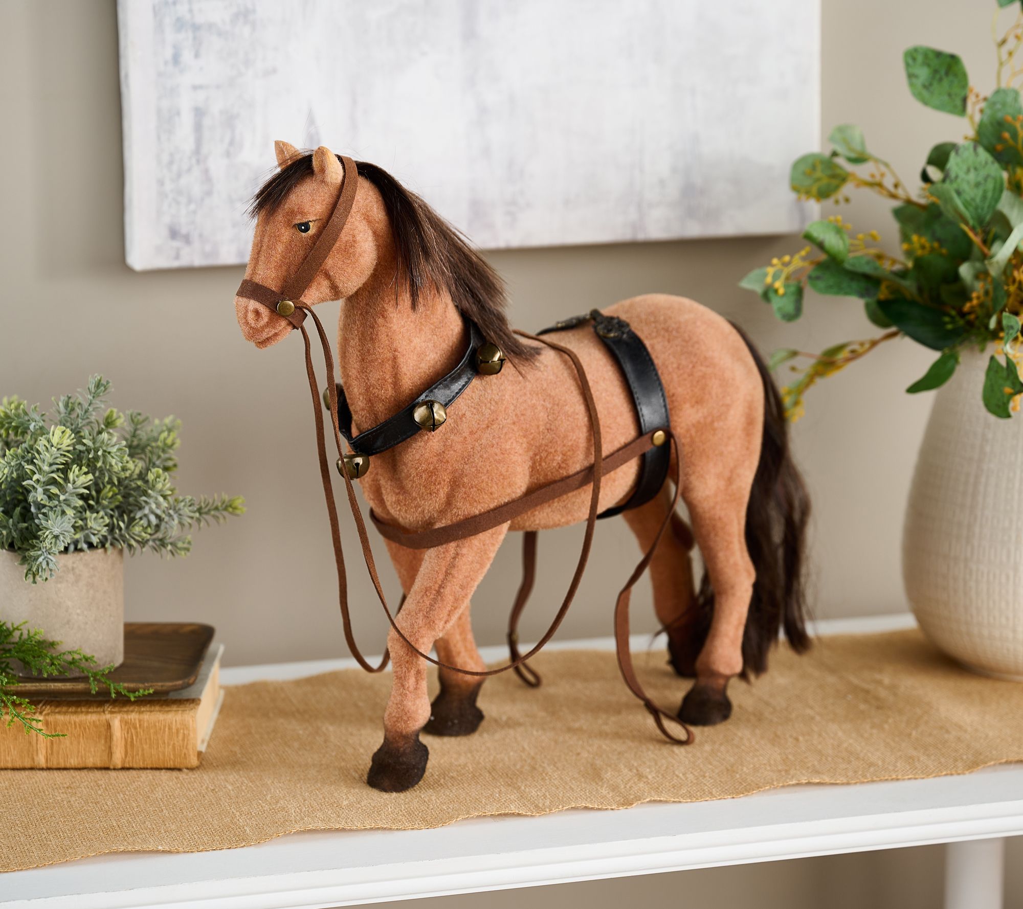 Flocked Horse Figure by Valerie