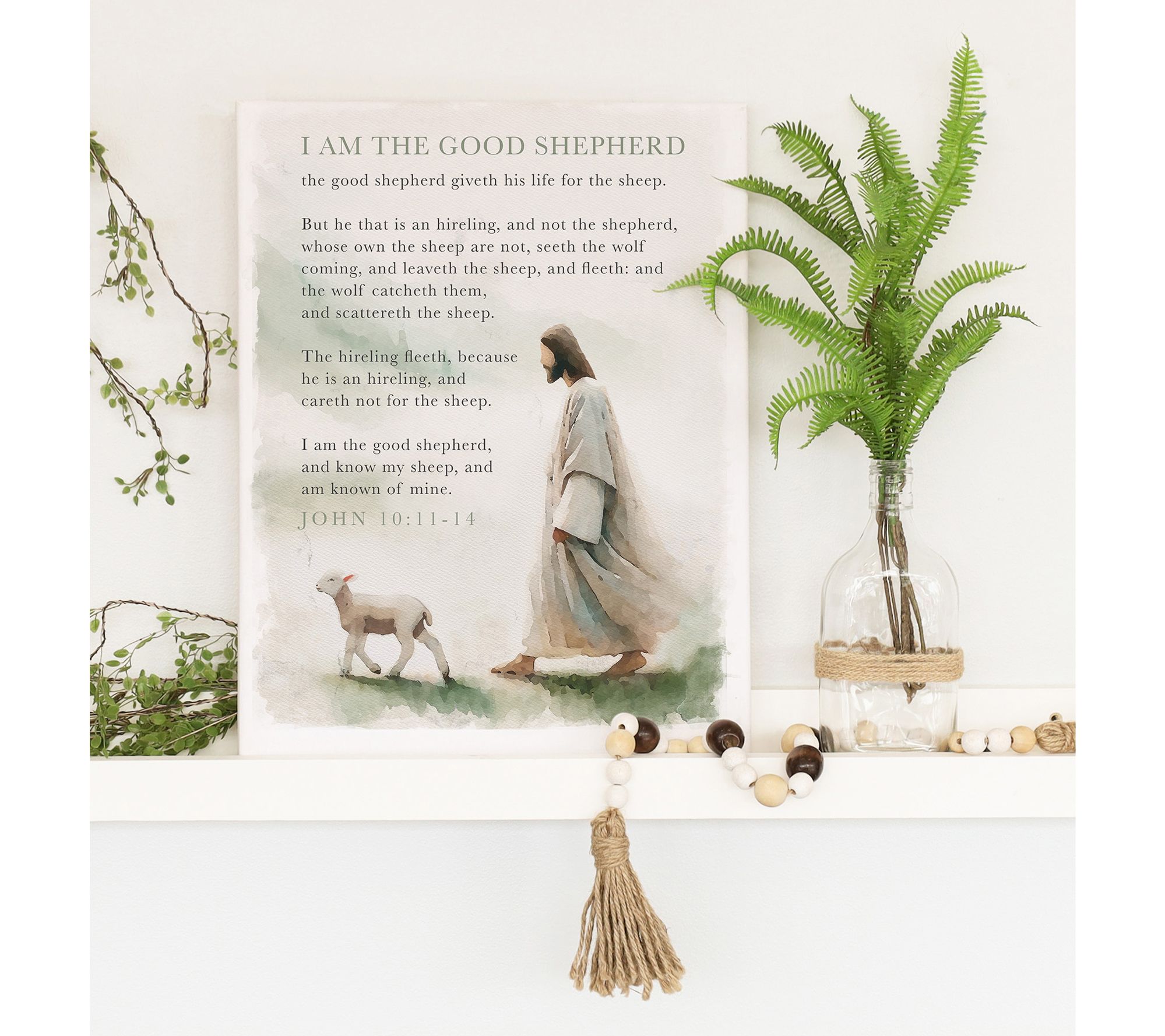 Sincere Surroun dings 17" Good Shepherd Wrappe d Canvas