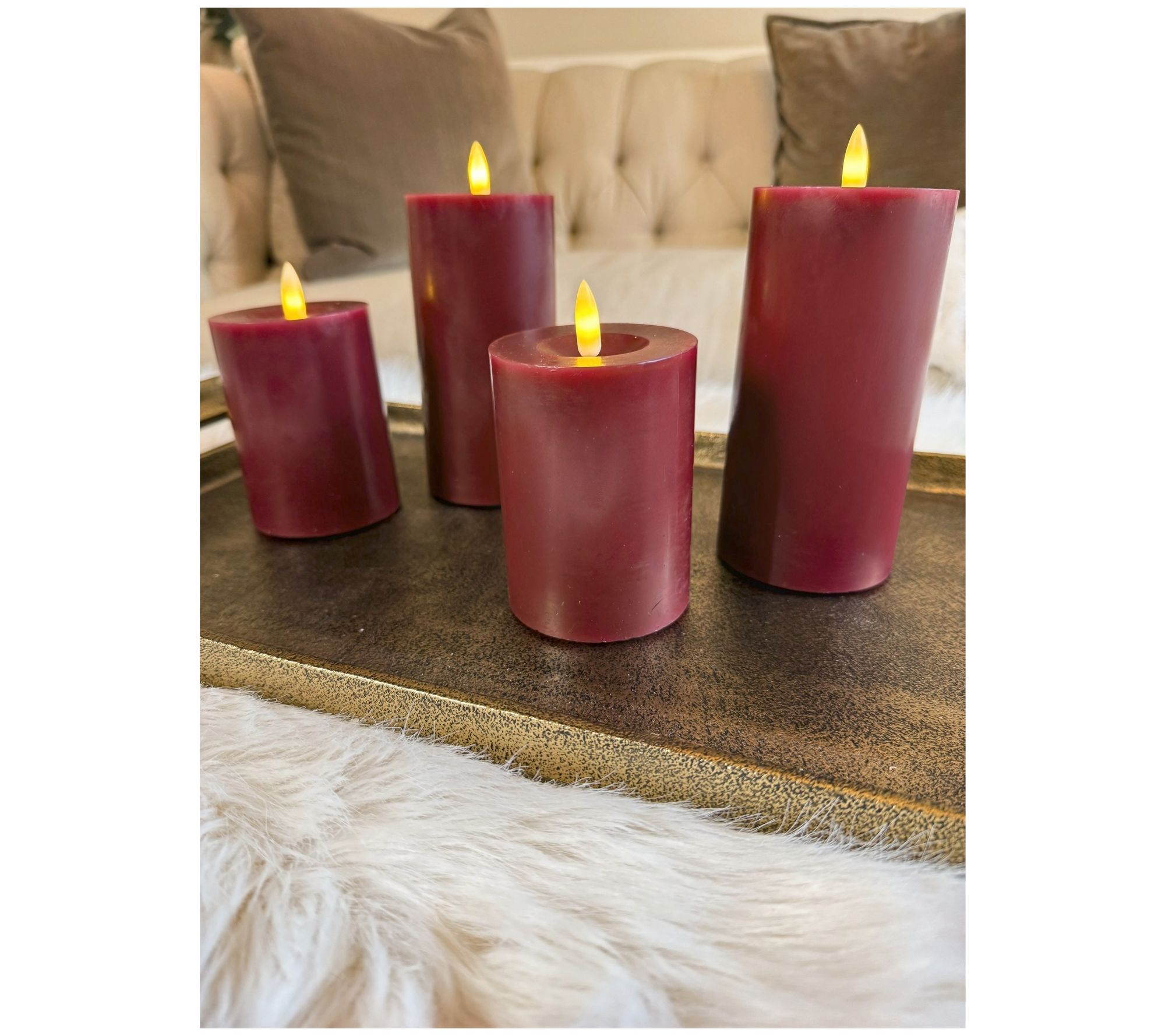 "As Is" Simply Stunning Set of 4 Flameless Candles by Janine Graff