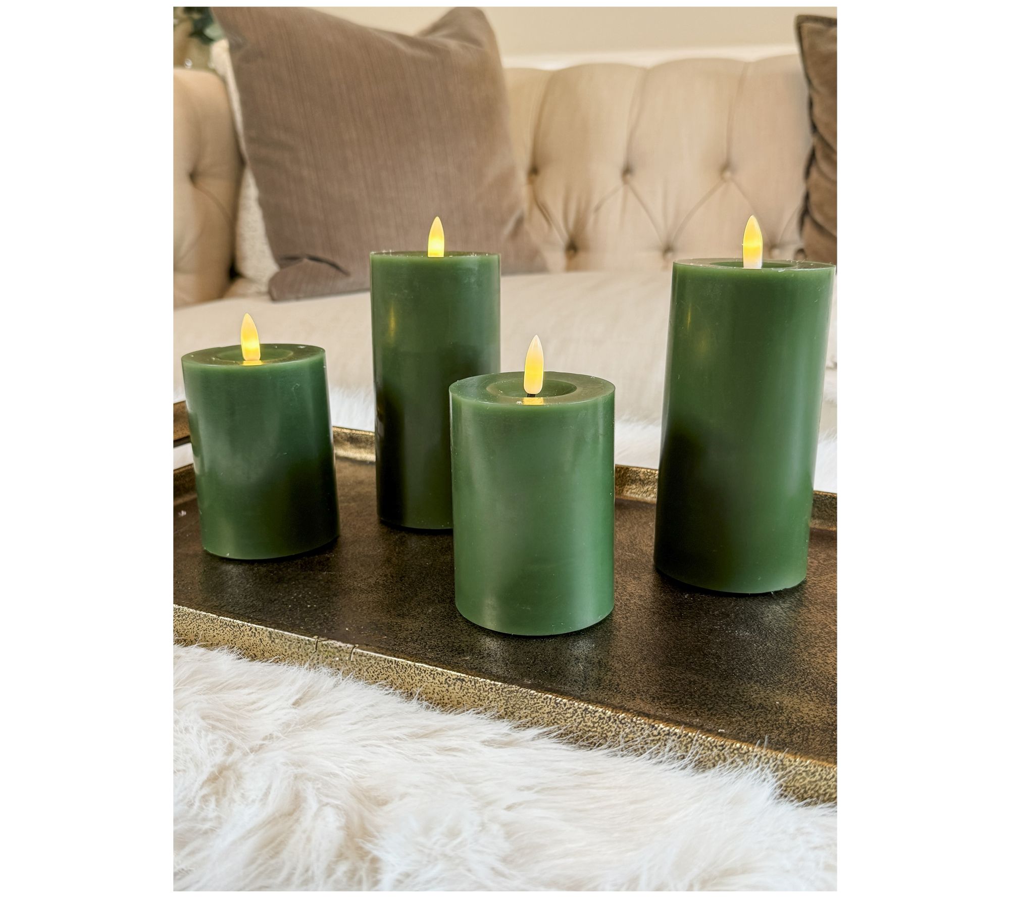 "As Is" Simply Stunning Set of 4 Flameless Candles by Janine Graff