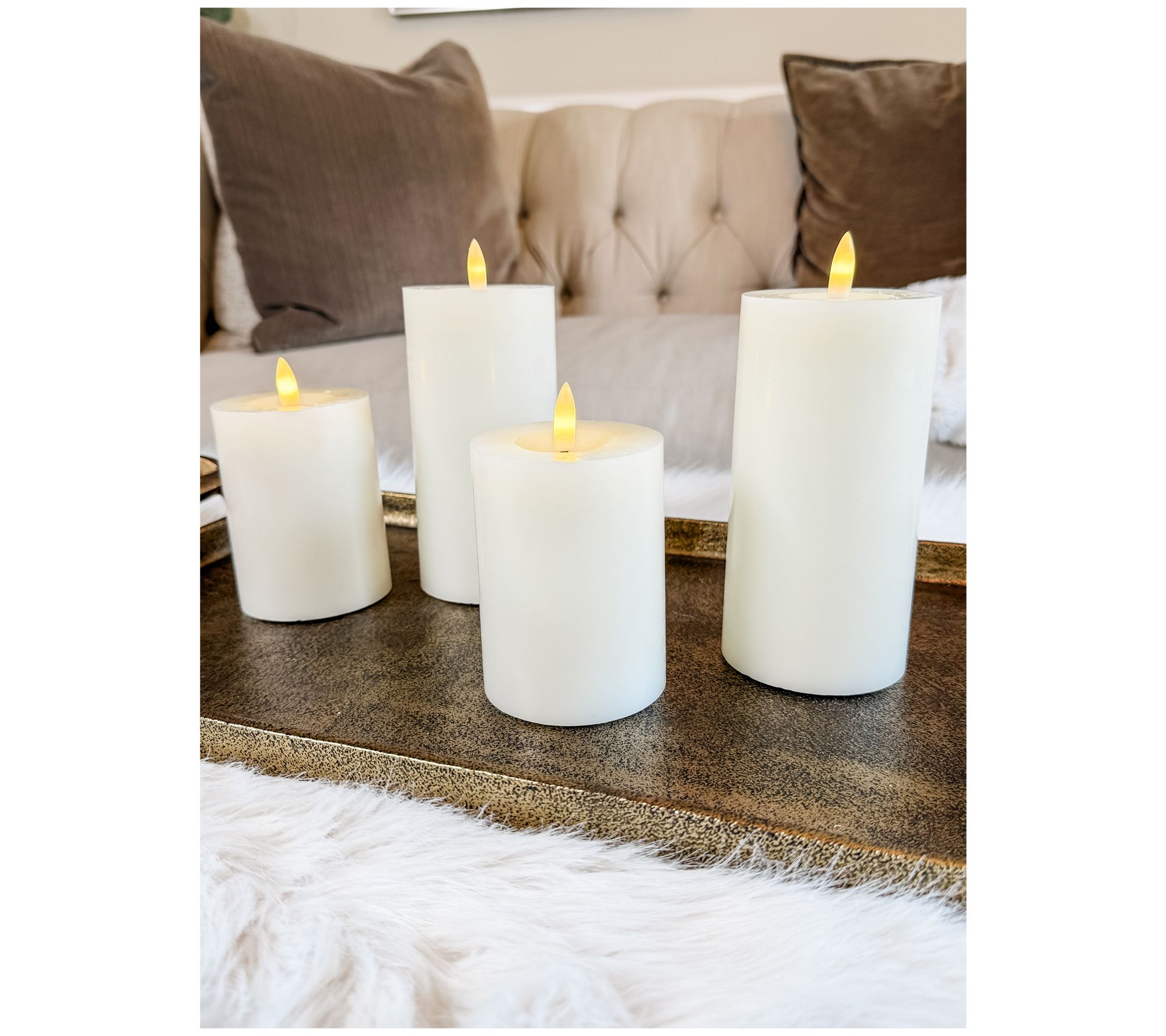 "As Is" Simply Stunning Set of 4 Flameless Candles by Janine Graff