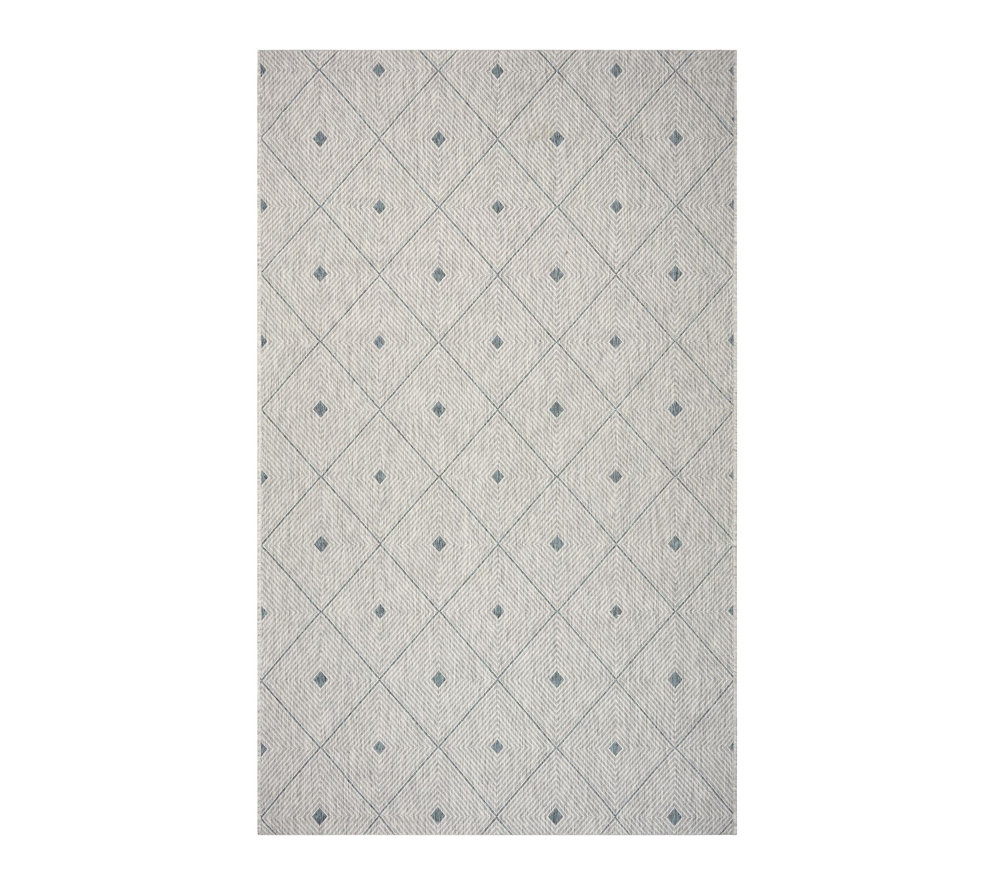 Ox Bay Blue/Gray Geometric Polypropylene Outdoor Rug, 8' x 10'
