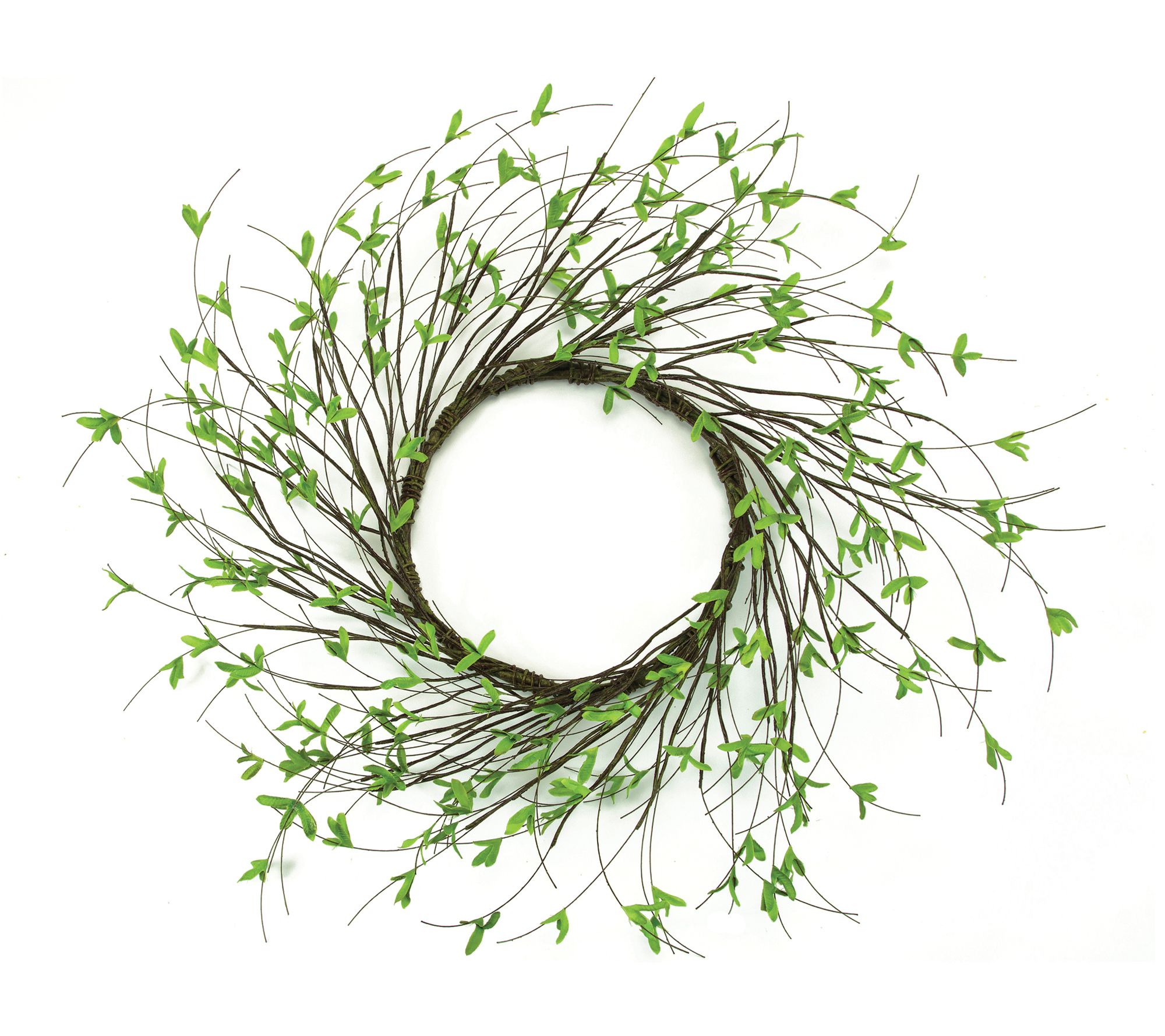 Melrose International Mini Leaf Twig Wreath 22"D