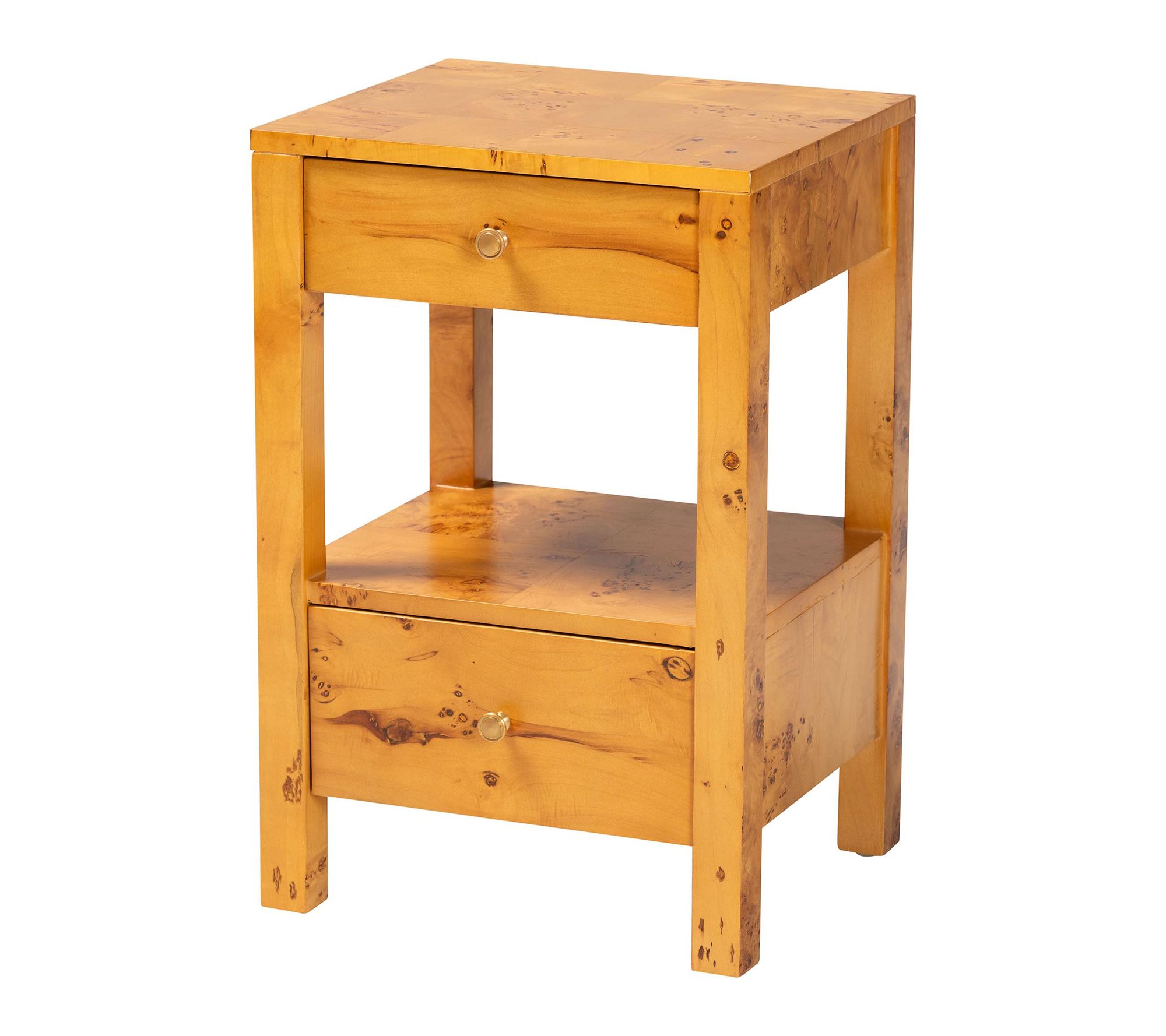 bali & pari Azmi Natural Light Mappa Real BurlWood Nightstan