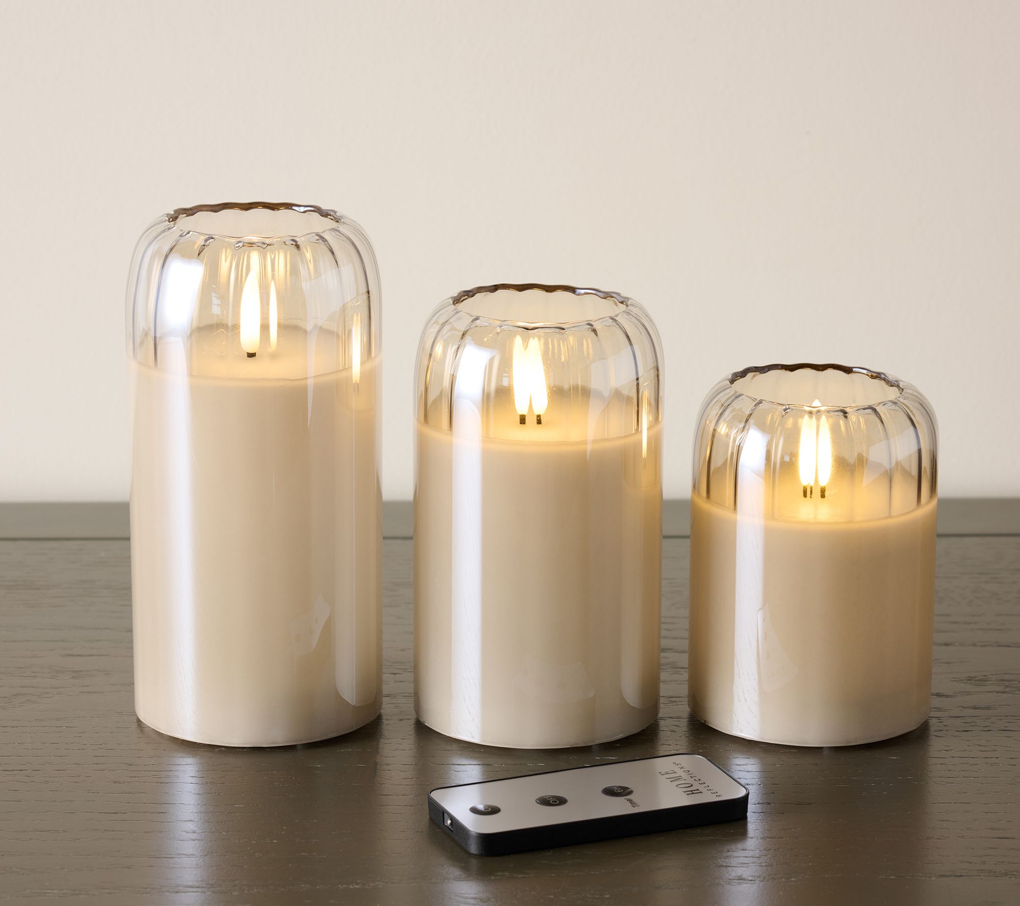 "As Is " Home Reflections Set of 3 Flameless Luminaries