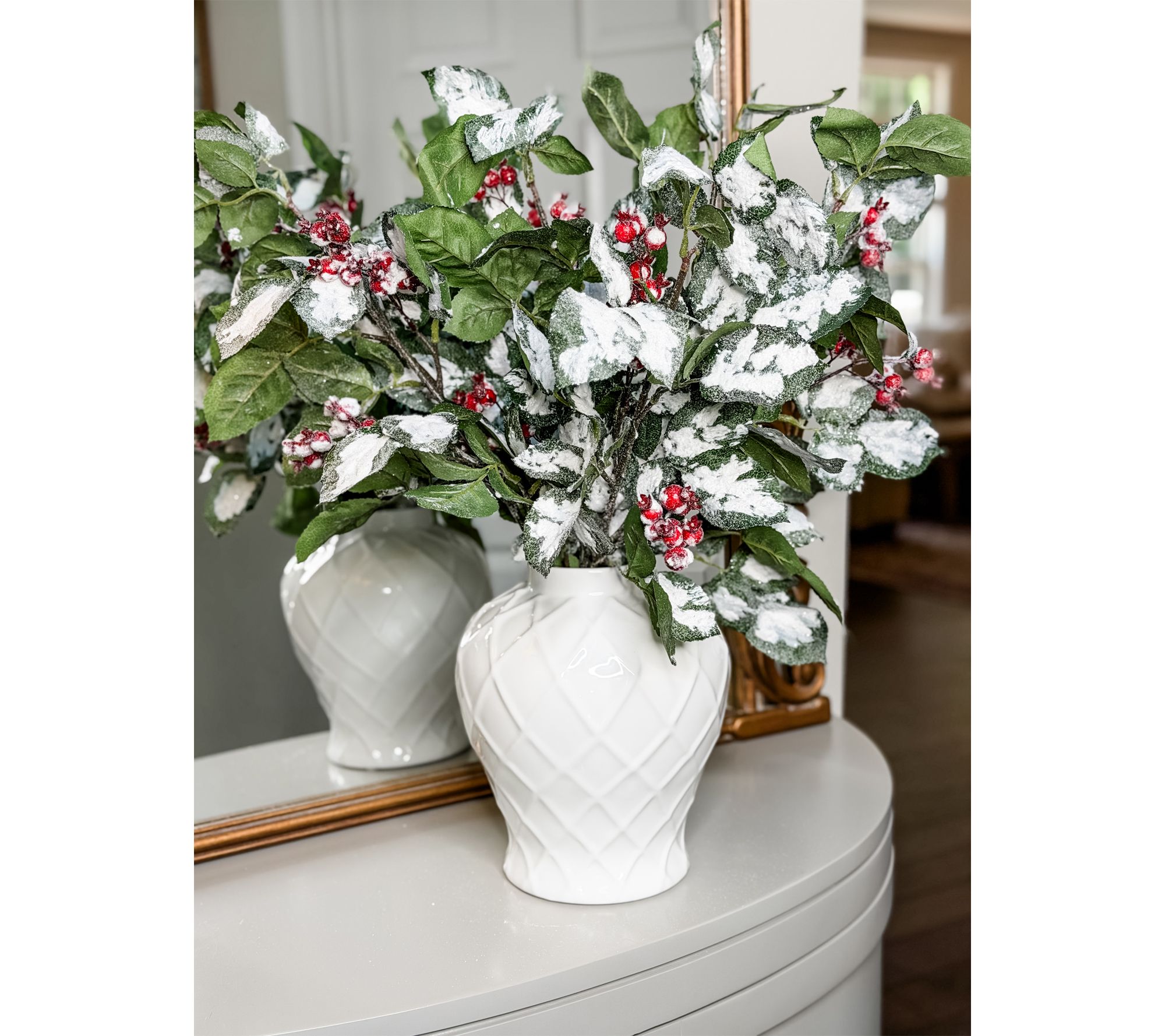 "As Is " Simply Stunning S/4 Snowdrift Bayberry Picks by Janine Graff