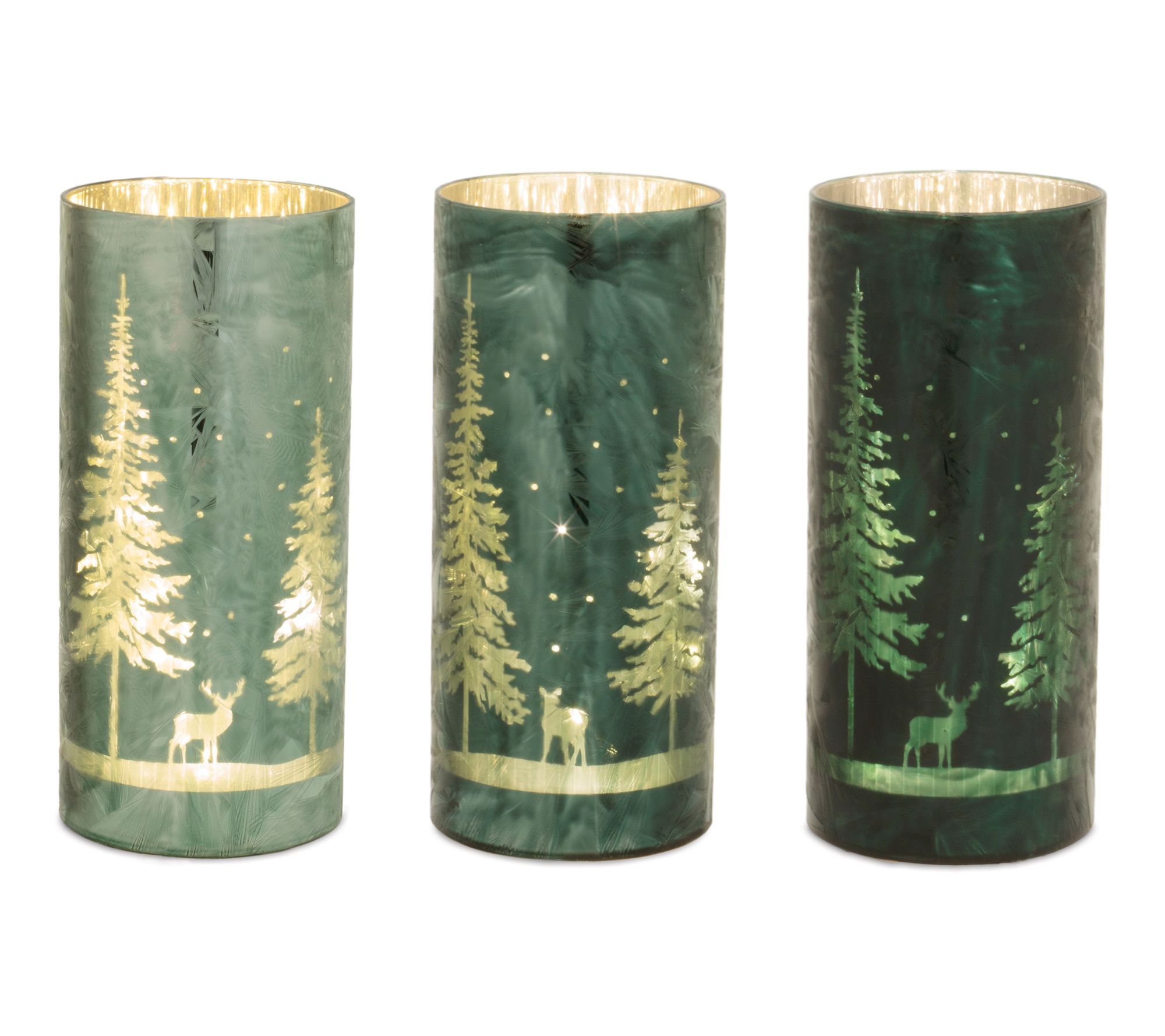 Melrose LED Pine Tree Luminary (Set of 3)