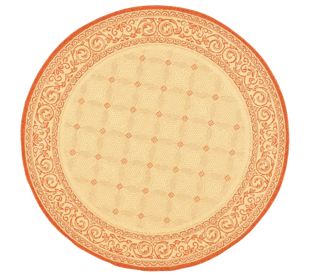 Safavieh Courtyard Lattice Flower 5'3" Rug Round