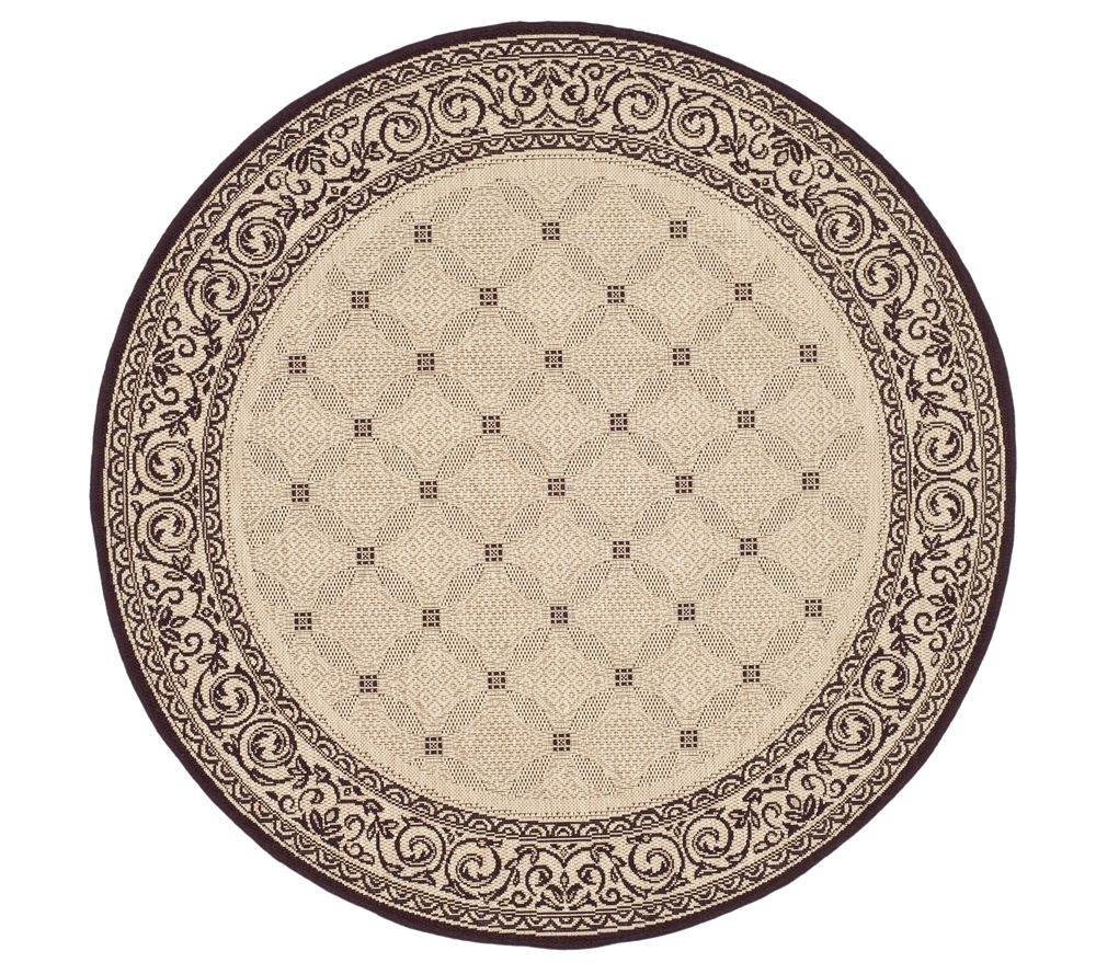 Safavieh Courtyard Lattice Flower 5'3" Rug Round