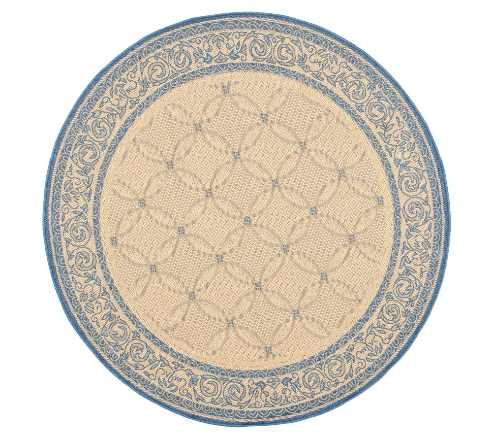 Safavieh Courtyard Lattice Flower 5'3" Rug Round