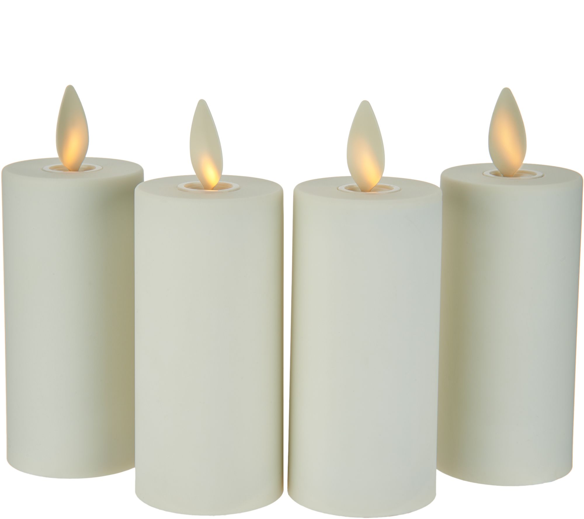 Luminara Set of 4 3.5" Soft Touch Flameless Votive Candles