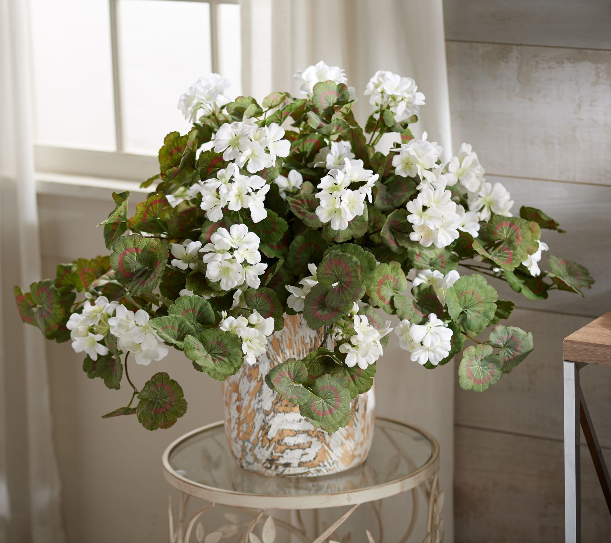 "As Is" Geranium Faux Floral Urn Filler by Valerie