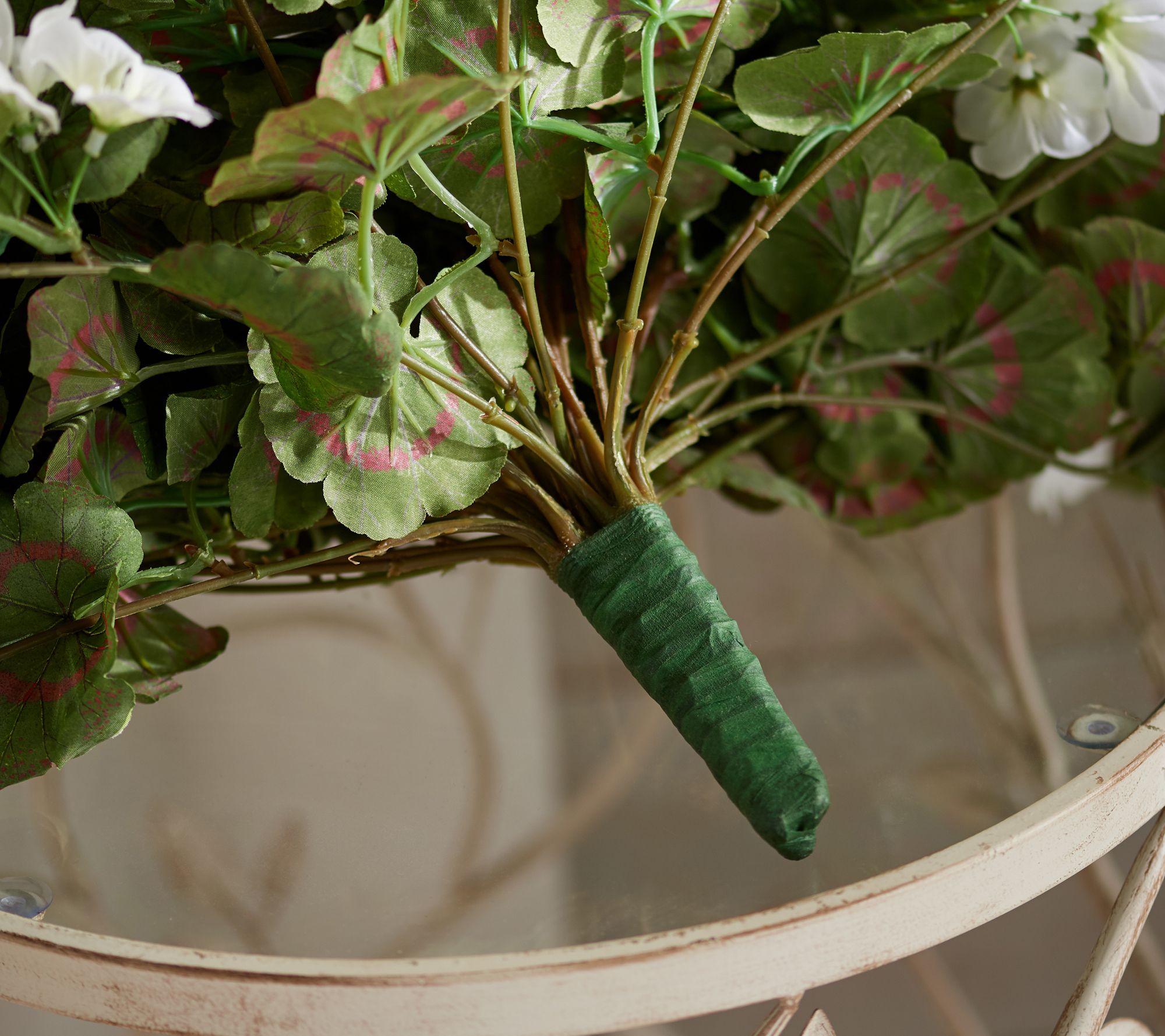 "As Is" Geranium Faux Floral Urn Filler by Valerie