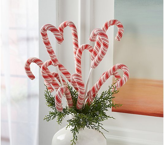 Set of 4 Candy Cane Picks by Valerie