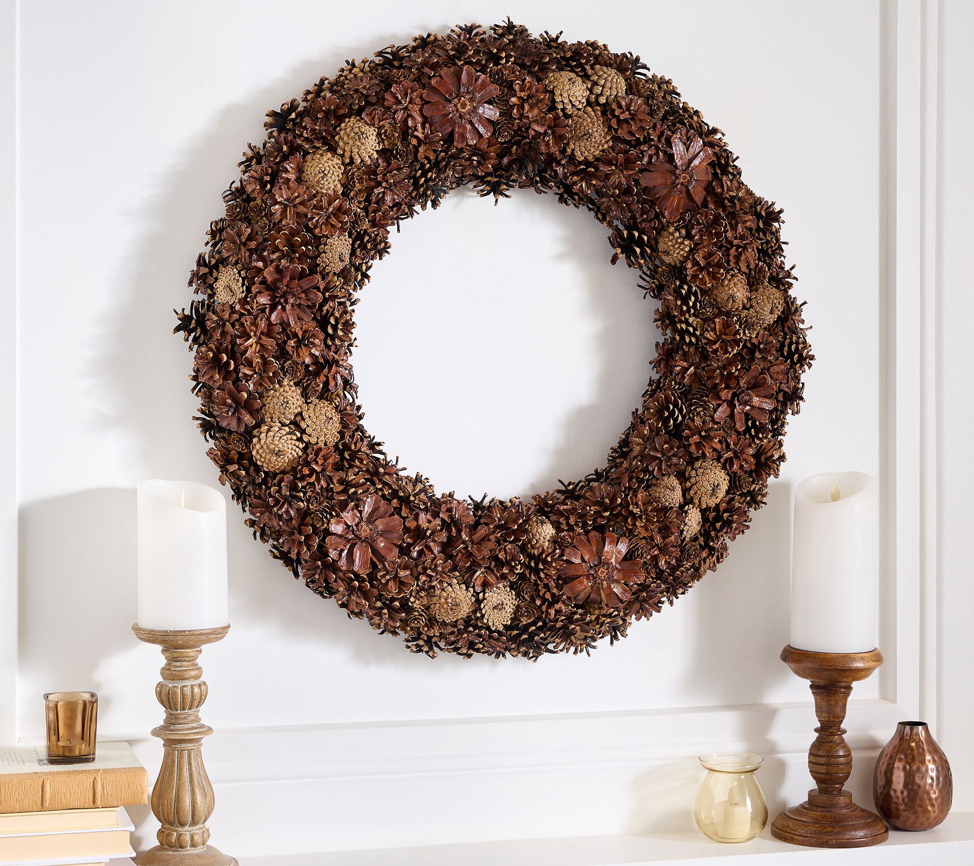 Natural Pinecone Wreath