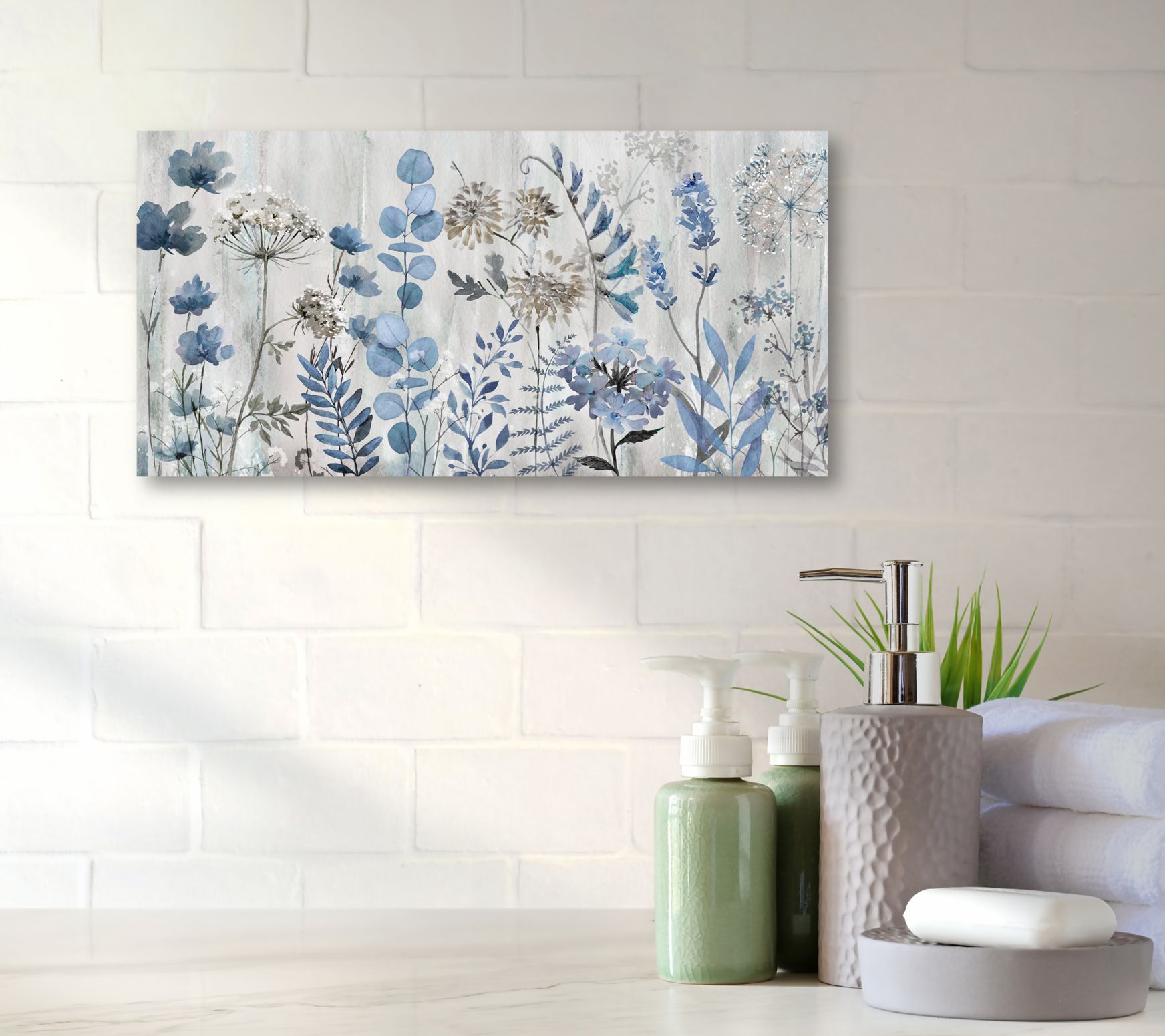 Courtside Market Blue Meadow Dream'n 12x24 Canvas Wall Art