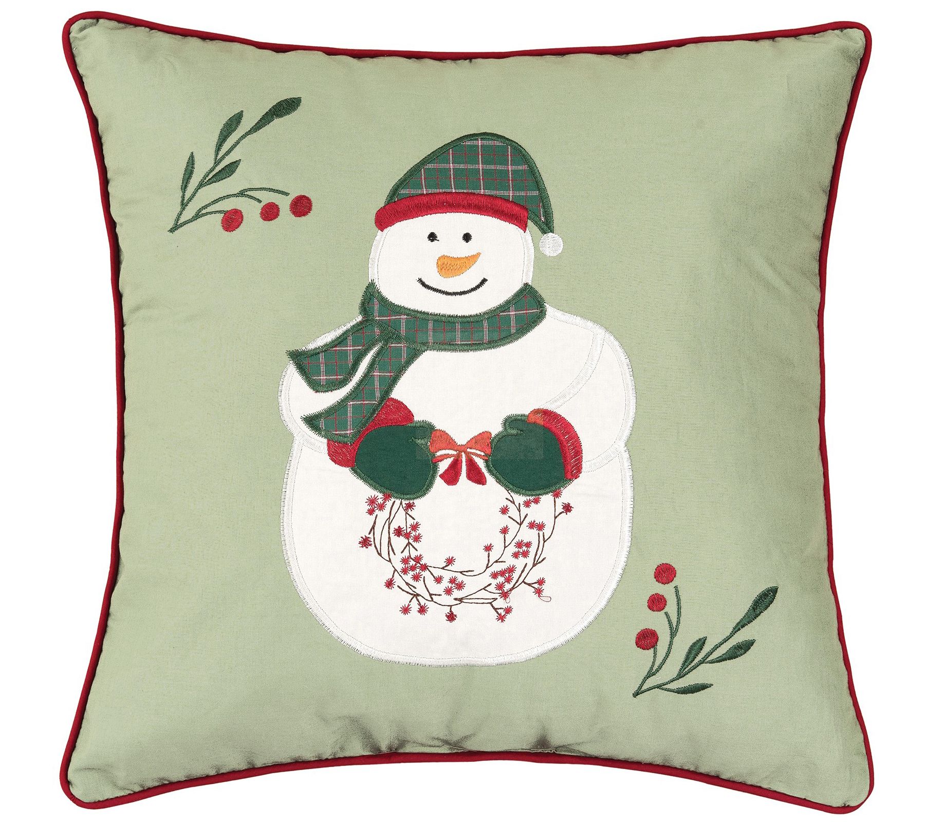 C&F Home Plaid Christmas Tree Applique Throw Pillow