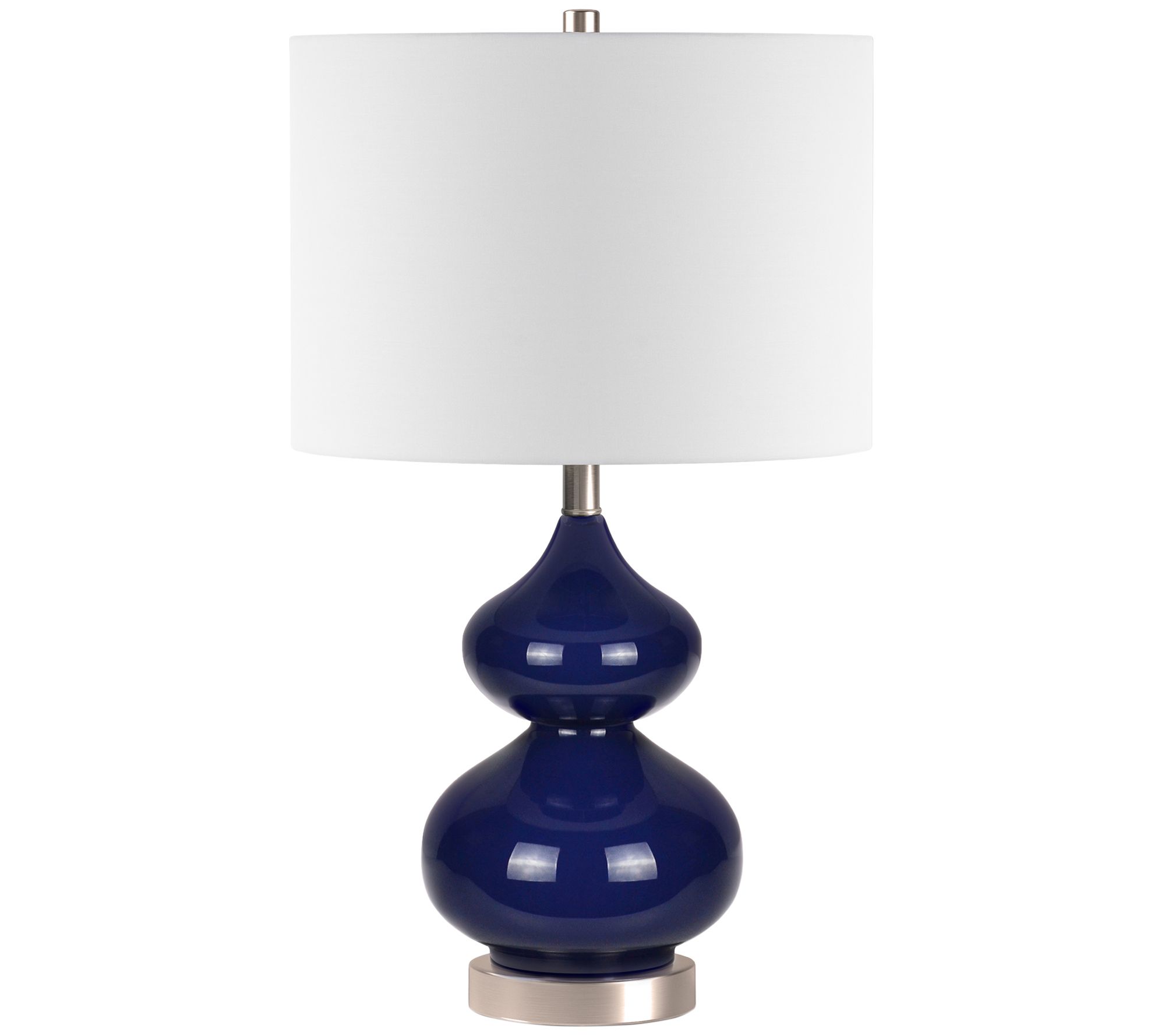 Hudson & Canal Katrin Double Gourd Stylish Glass Table Lamp - QVC.com