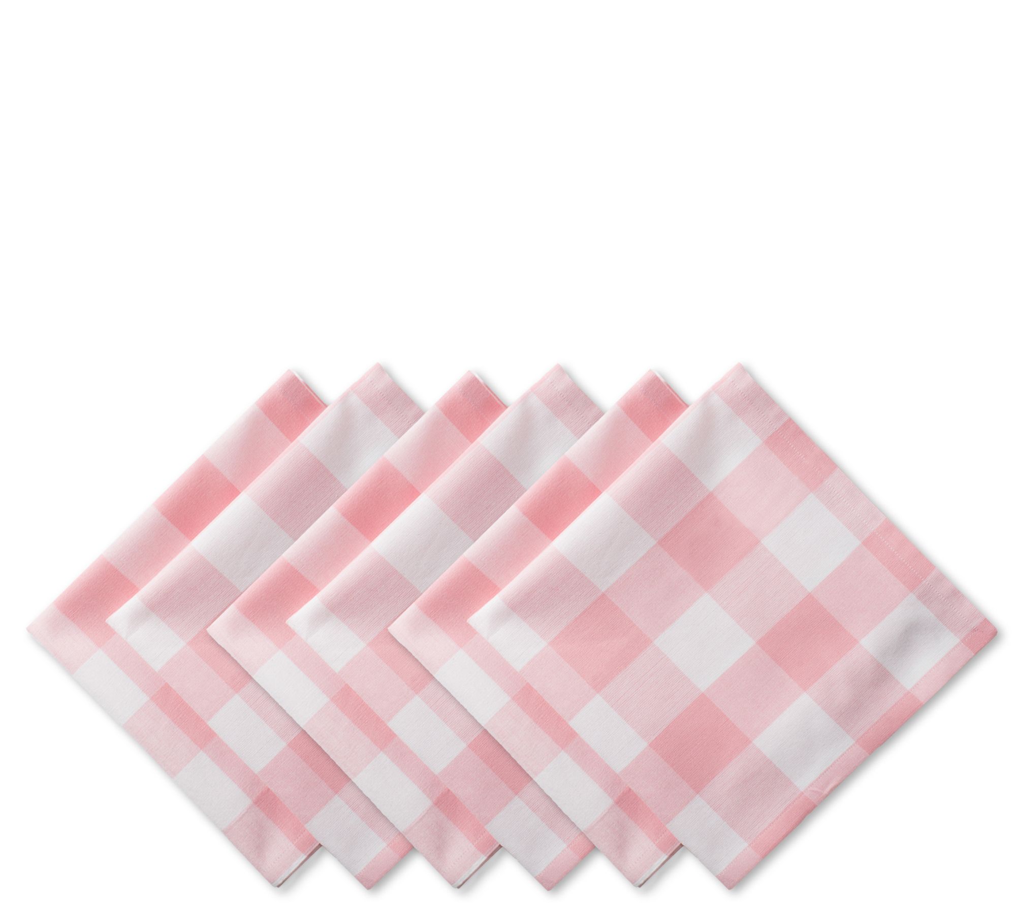 Design Imports Set of 6 Buffalo Check Napkins