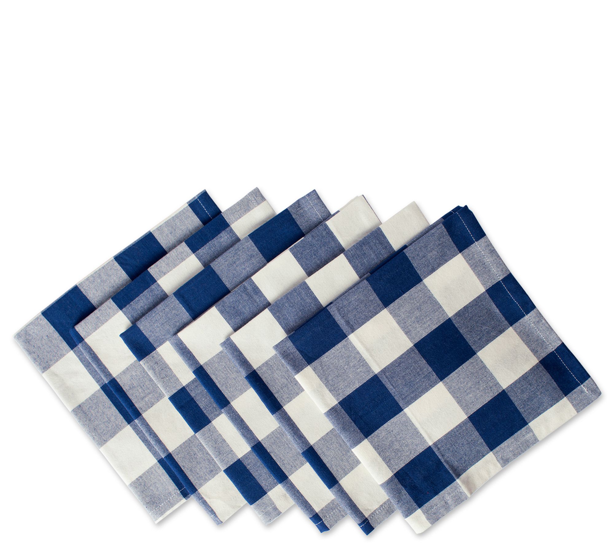 Design Imports Set of 6 Buffalo Check Napkins