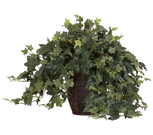 Puff Ivy with Decorative Vase Silk Plant by Nearly Natural