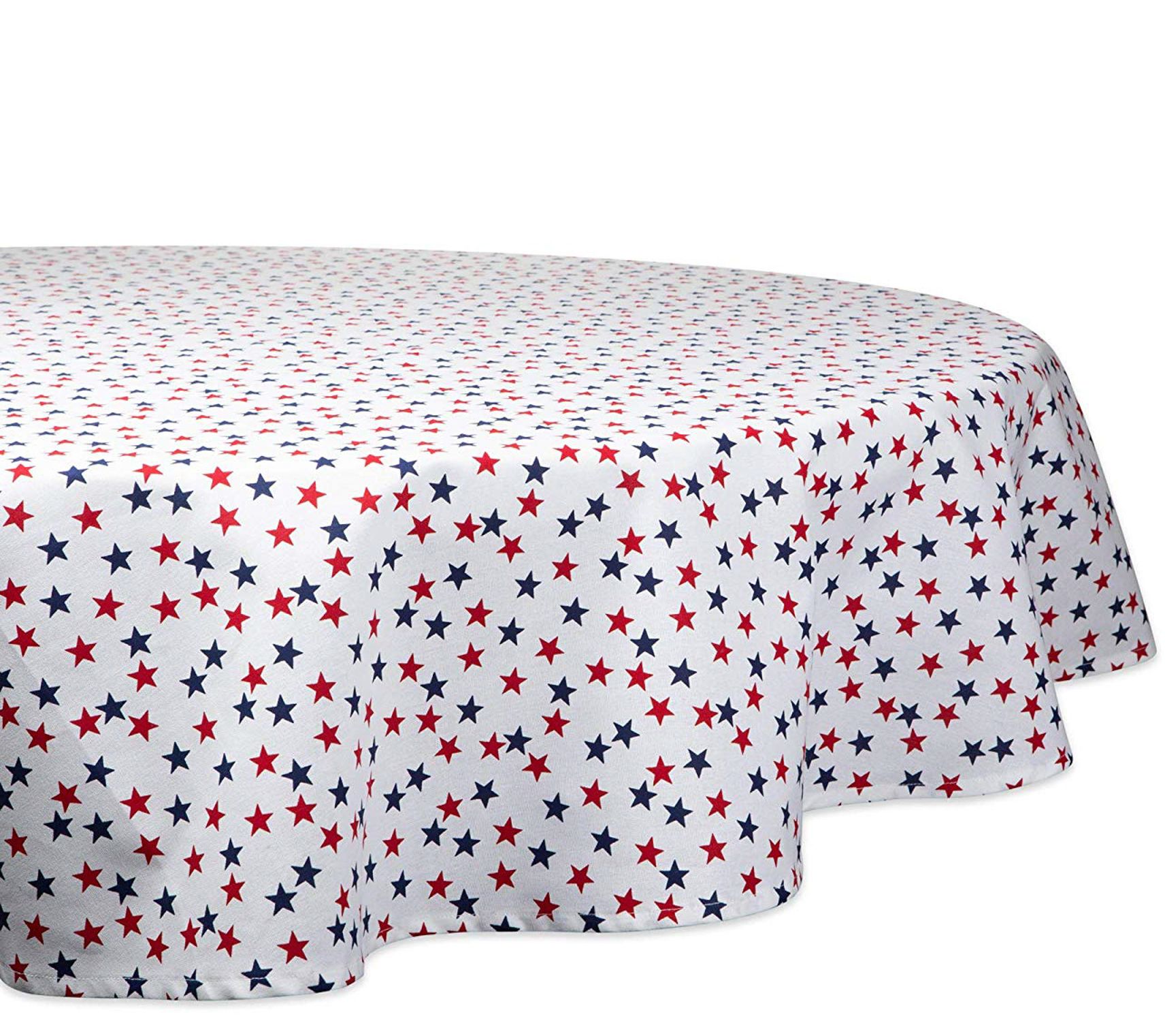 Design Imports Americana Stars Print Tablecloth70" Round