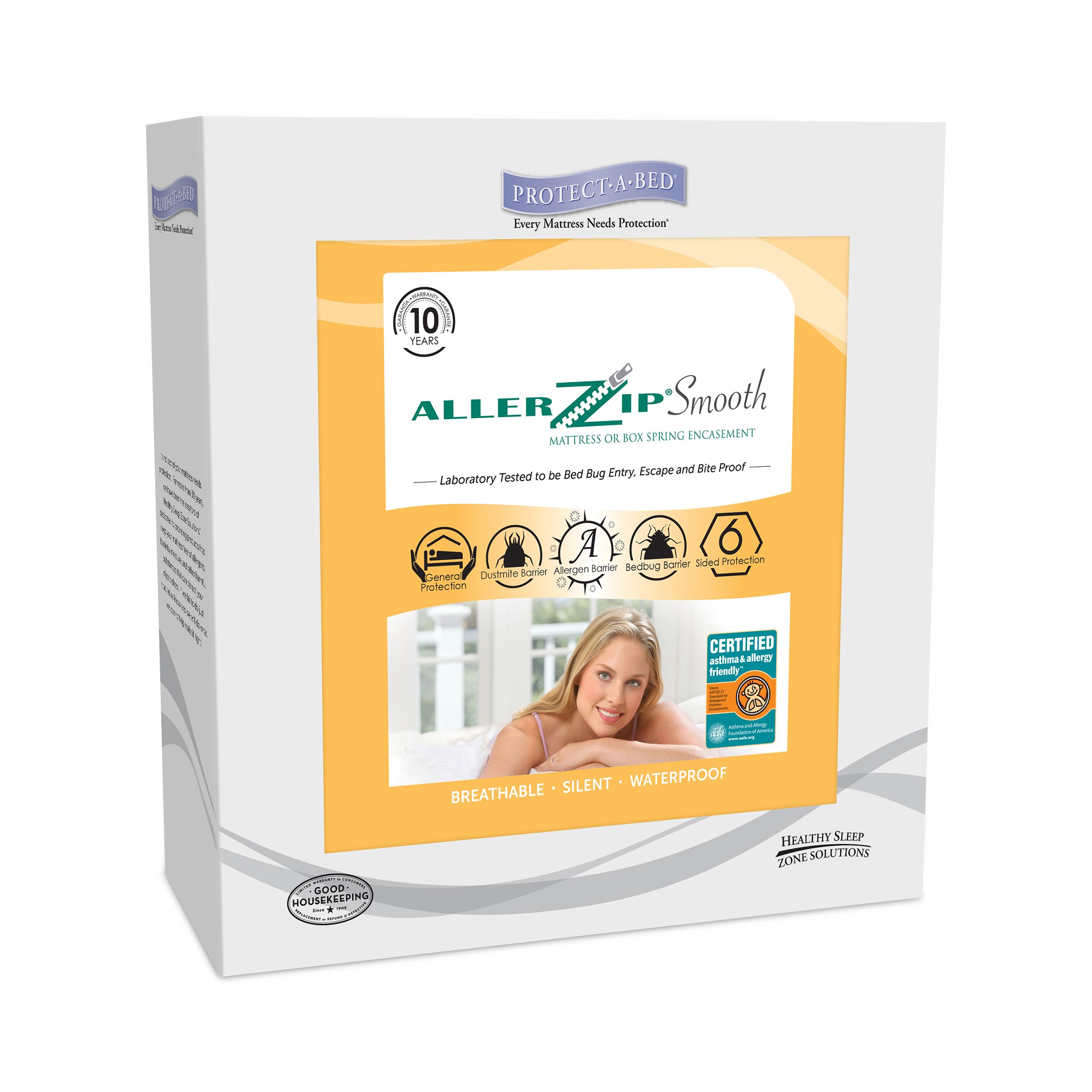 ProtectABed AllerZip Smooth Twin XL 9" Mattress Encasement