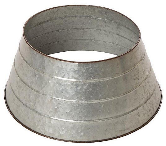 Glitzhome In/Outdoor Galvanized Metal ChristmasTree Collar