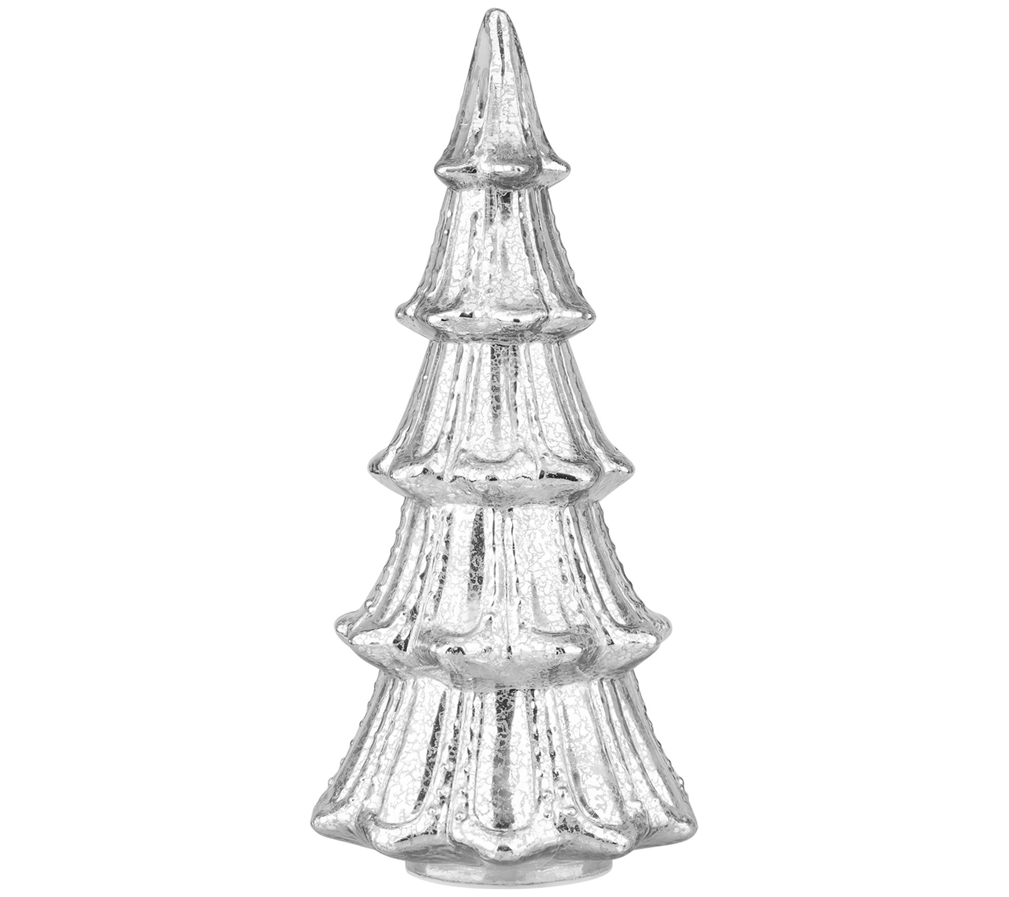 Faux Prelit Mercury Glass Christmas Tree