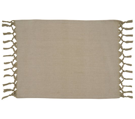 Knotted Tassel Design Cotton Placemats by Valerie Set of 4