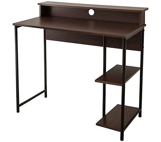 Teamson Home Wooden Home Office Computer Desk,Natural/Black