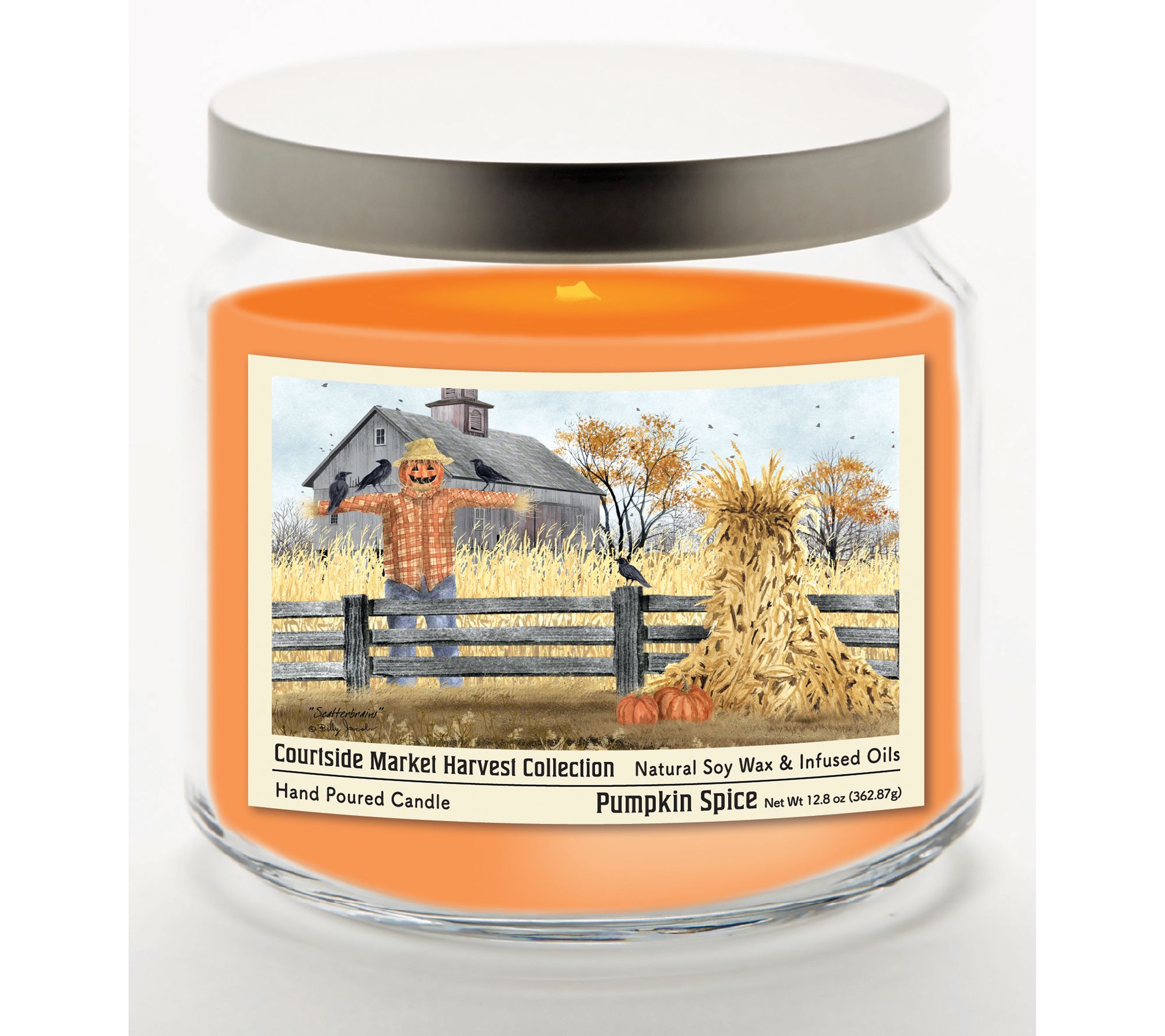 Courtside Market Scarecrow 12.8 oz Candle GlassJar