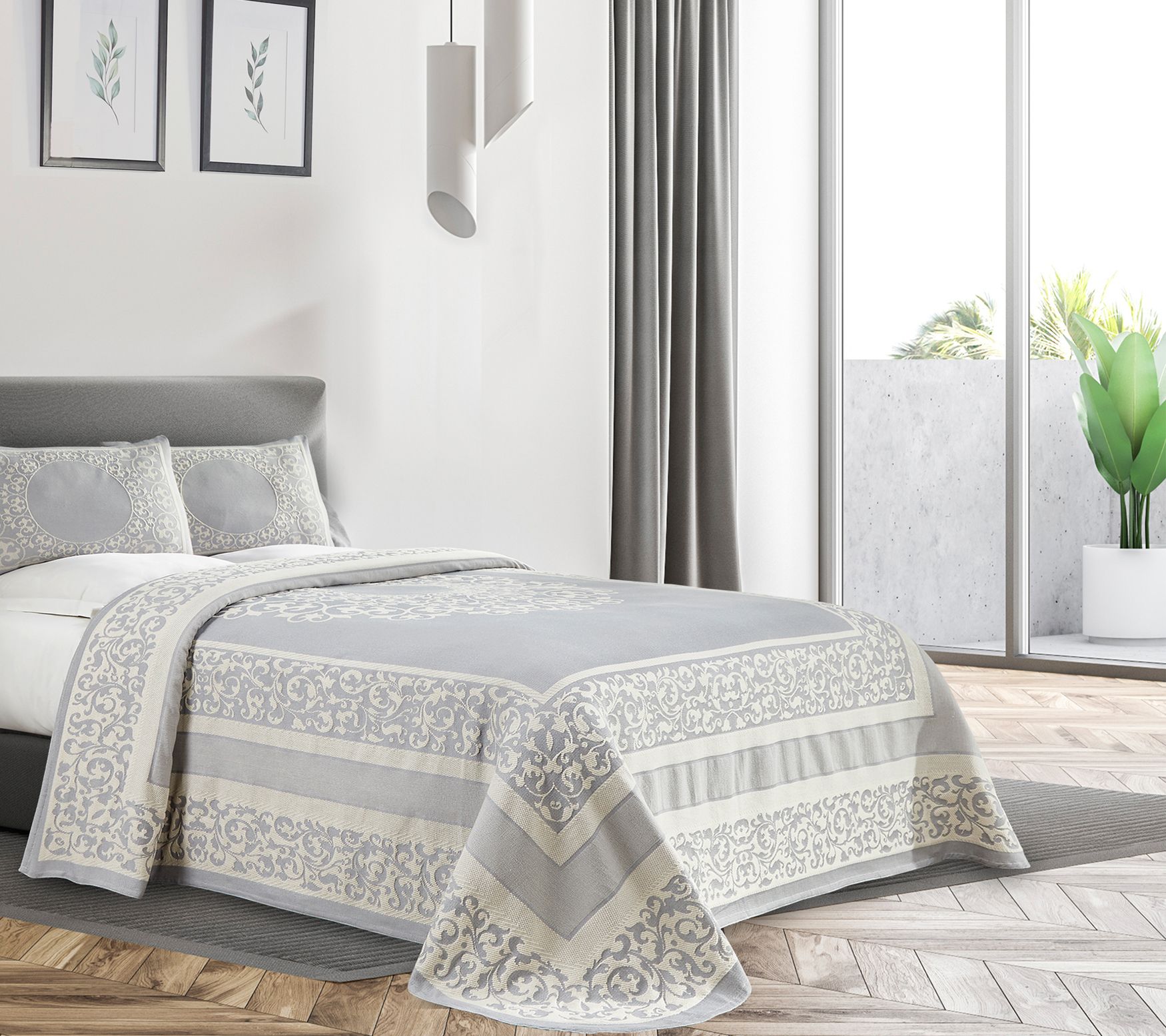 Superior Boho Mandala Cotton Blend Woven Bedspr ead Set, Full