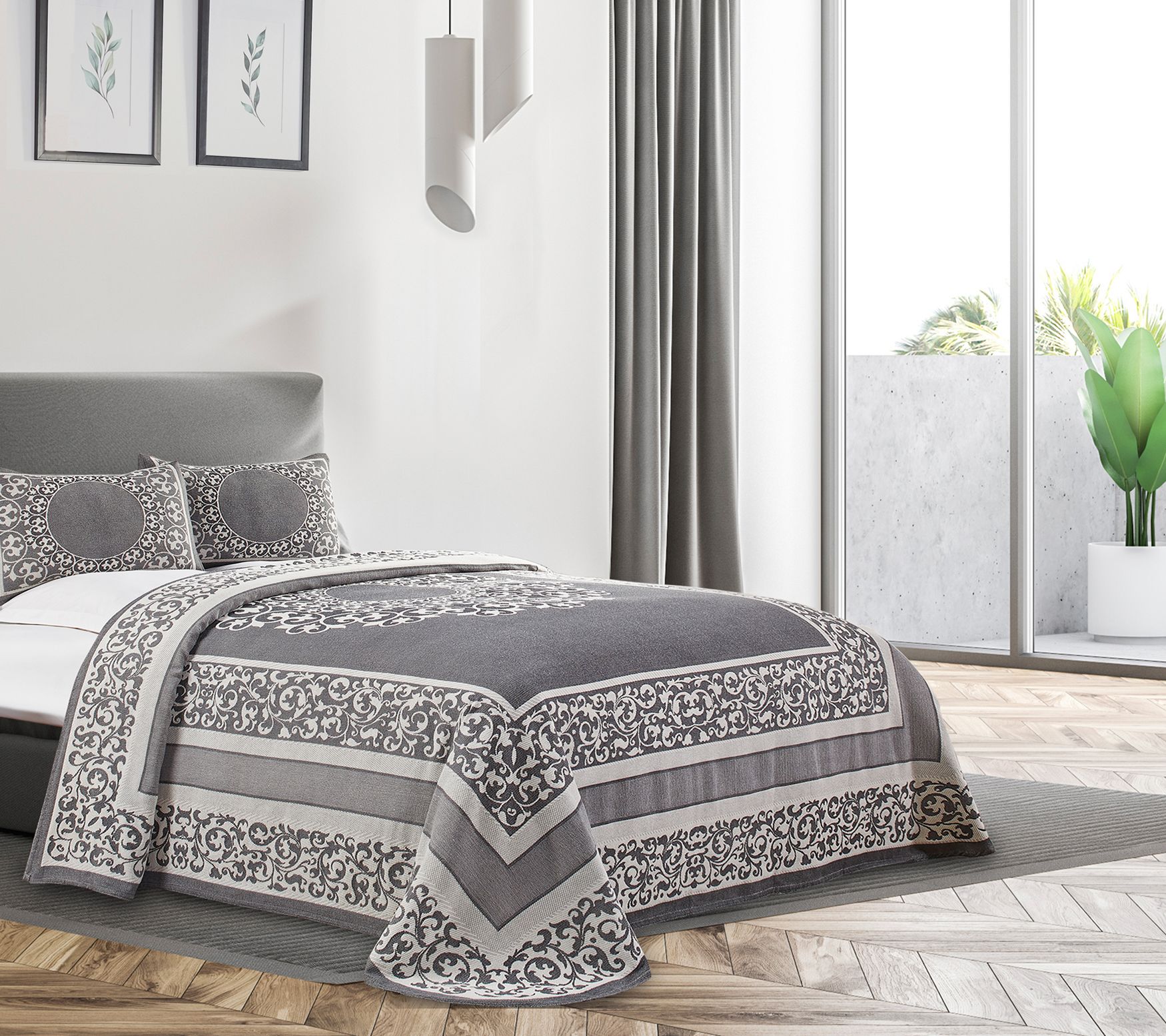 Superior Boho Mandala Cotton Blend Woven Bedspr ead Set, Full