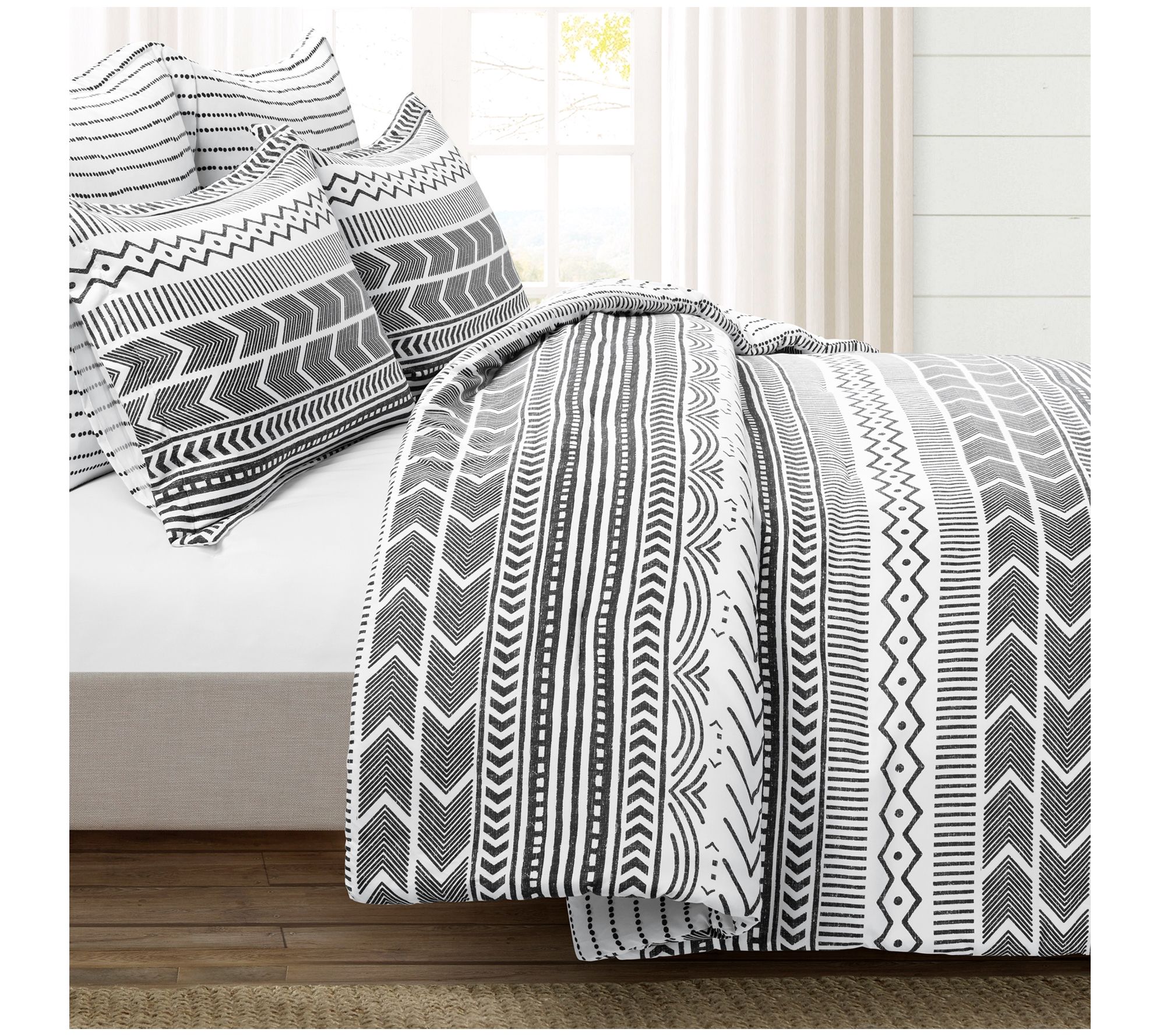 Lush Decor Hygge Geo Comforter 5-Piece Set F/Q