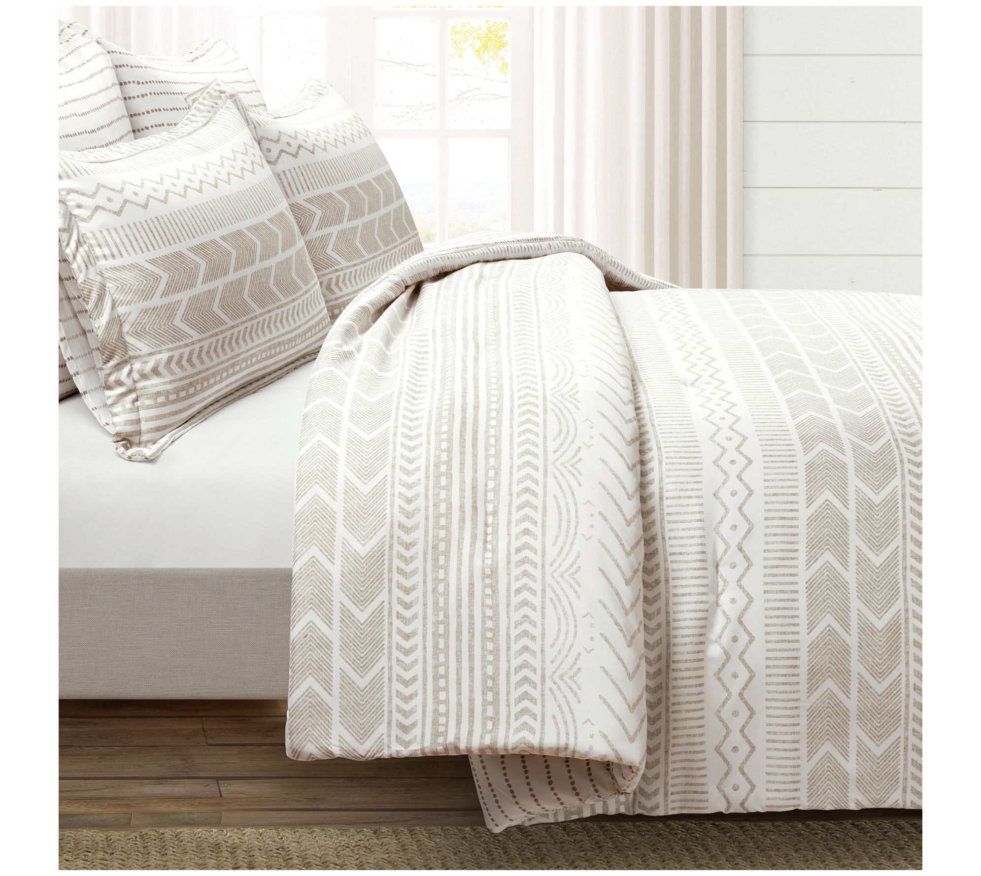 Lush Decor Hygge Geo Comforter 5-Piece Set F/Q