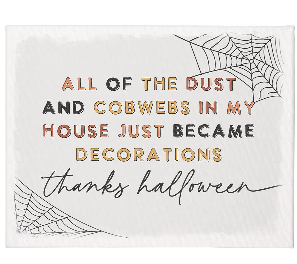 Sincere Surroundings 17" Thanks Halloween Wrappd Canvas