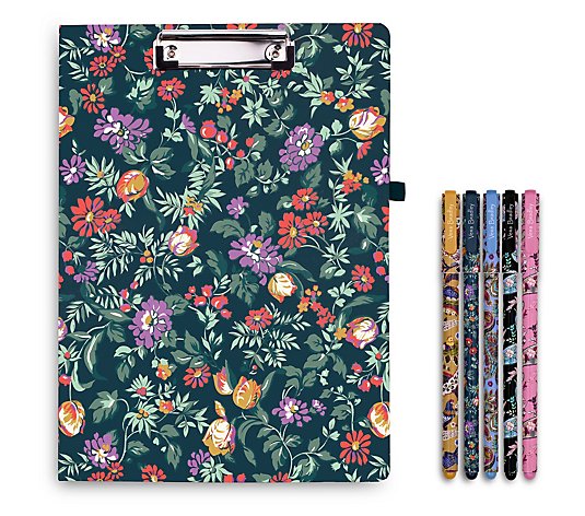 Vera Bradley Fresh-Cut Floral Clipboard Folio and Gel Pen Set